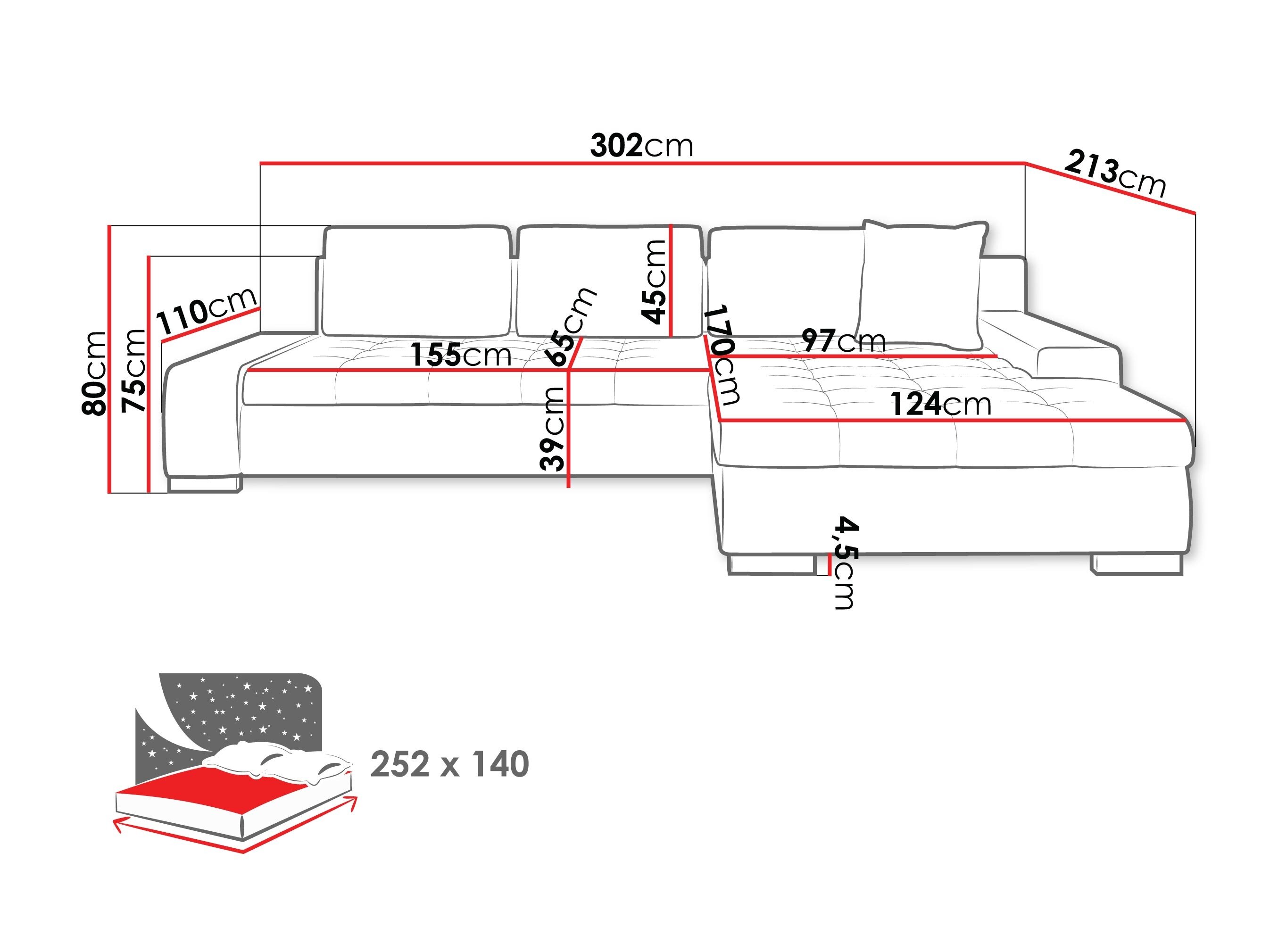 Hjørnesofa Comfivo 147 (Piaingen 21 + Mokka 03)
