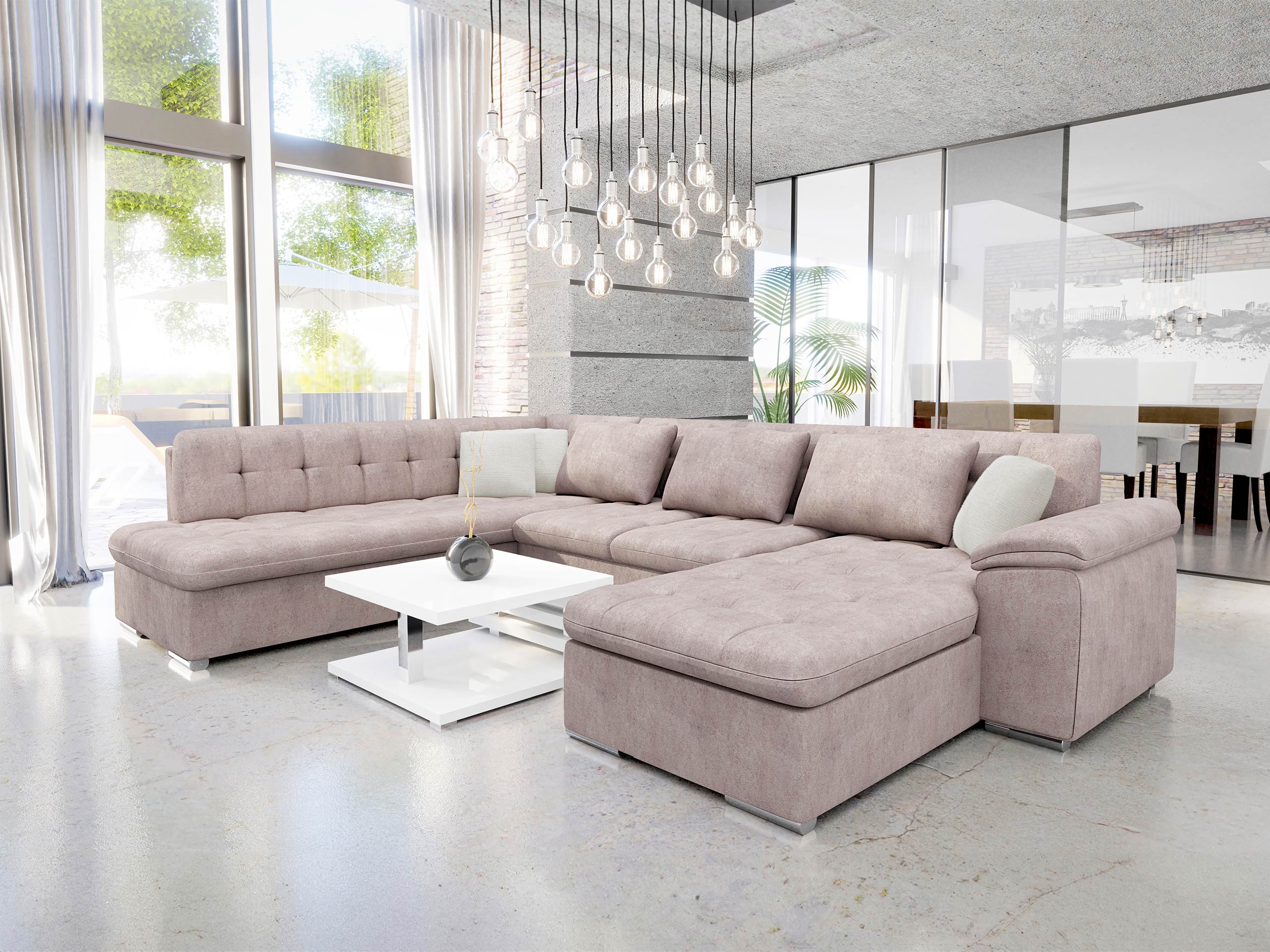 Hjørnesofa Comfivo Gemma VI (Zoya 03 + Mokka 03)
