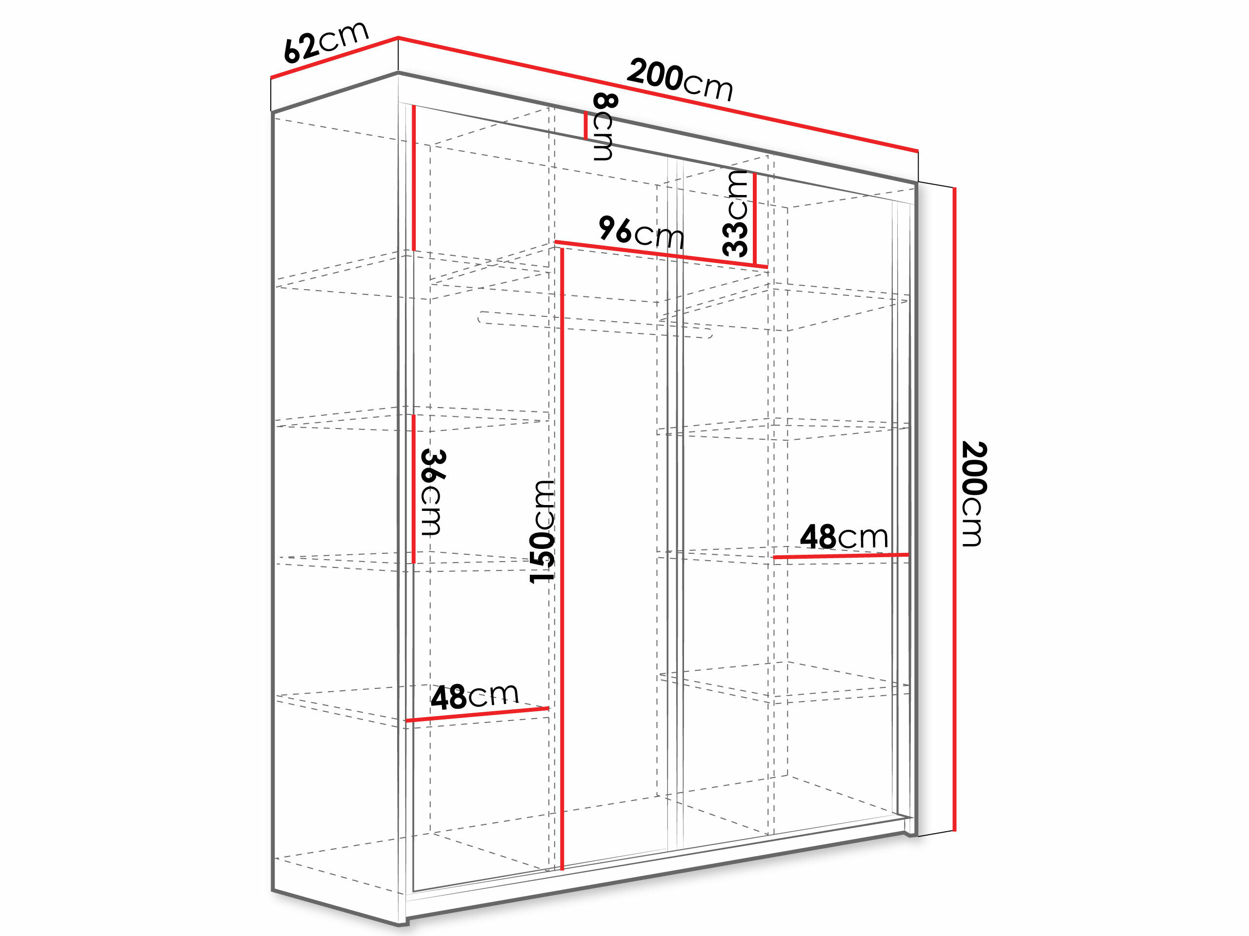 Garderobeskab Dover 105 (Sonoma eg)