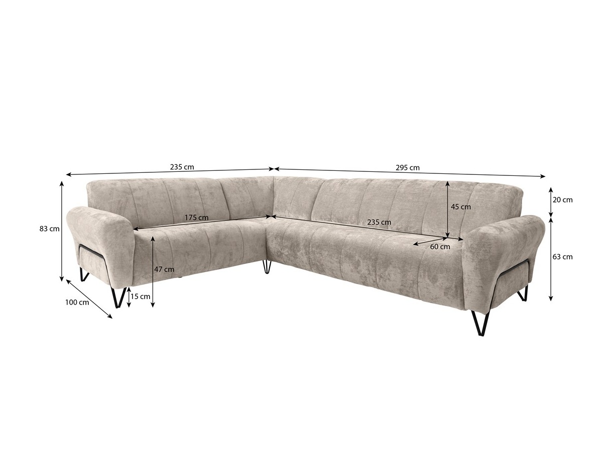 Hjørnesofa Avicava 100 (Vega 02)