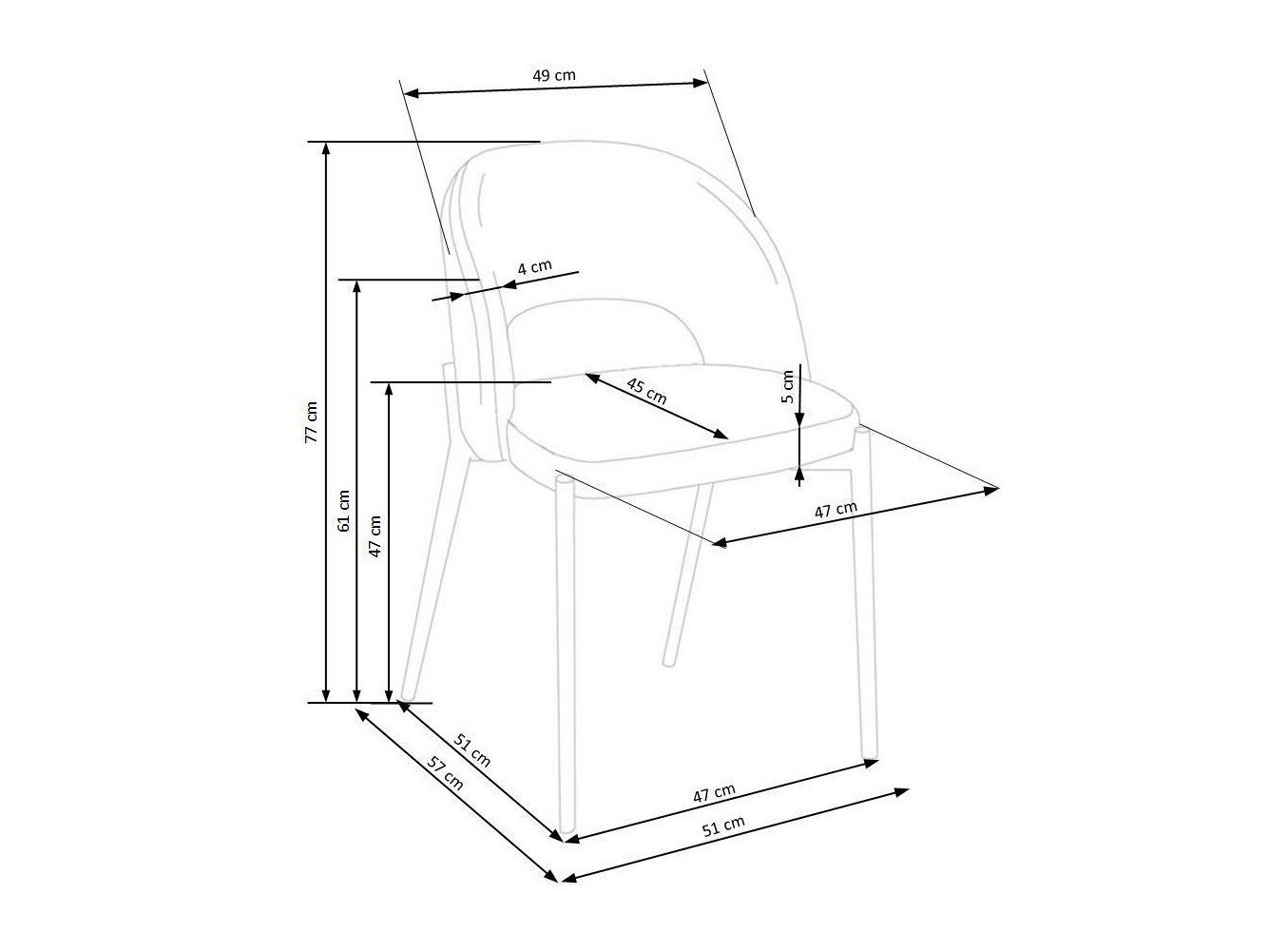 Stol Houston 633 (Grå + Sort)