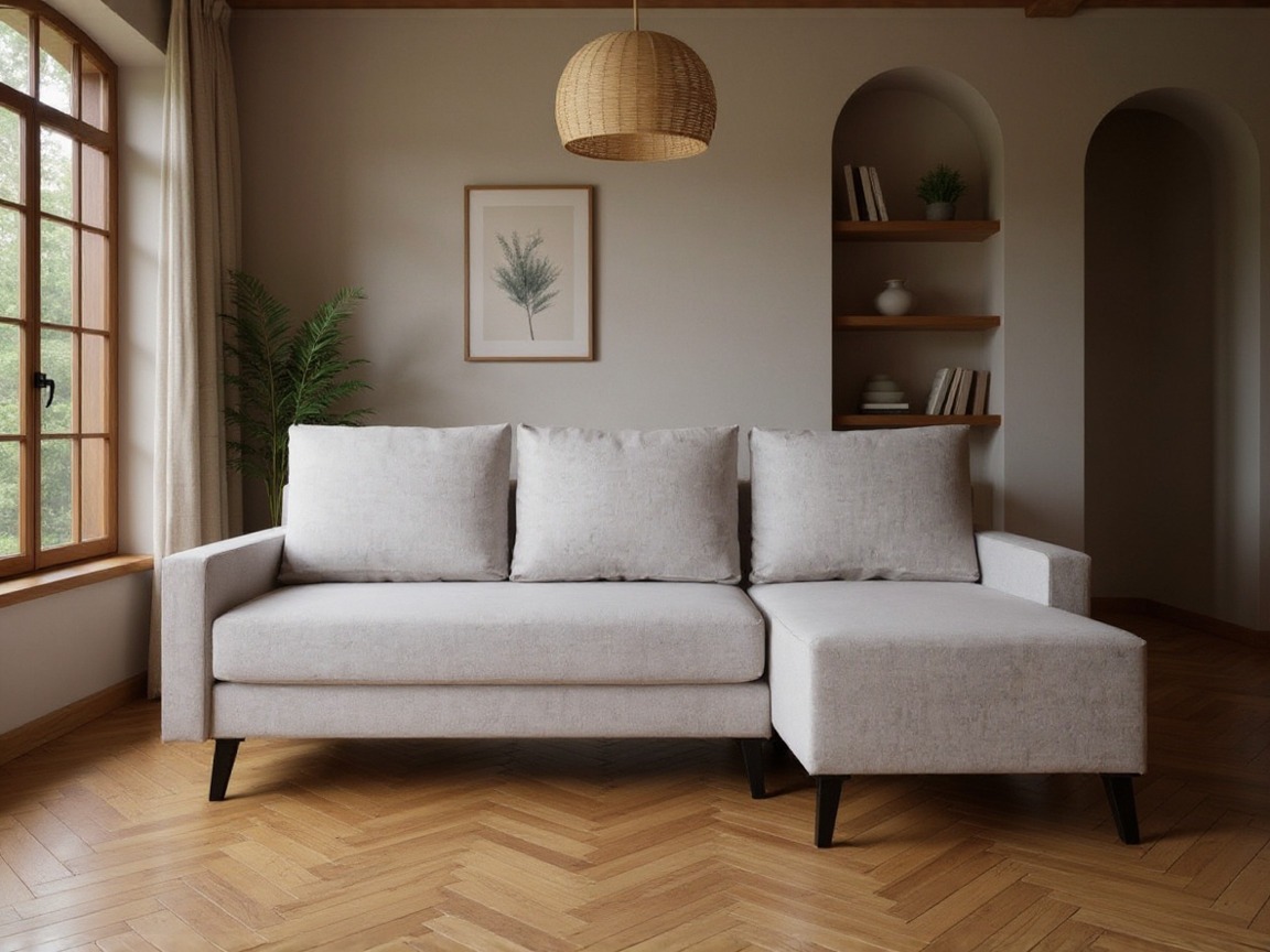 Hjørnesofa Delbene 130 (Aura 23 + Blank sort)