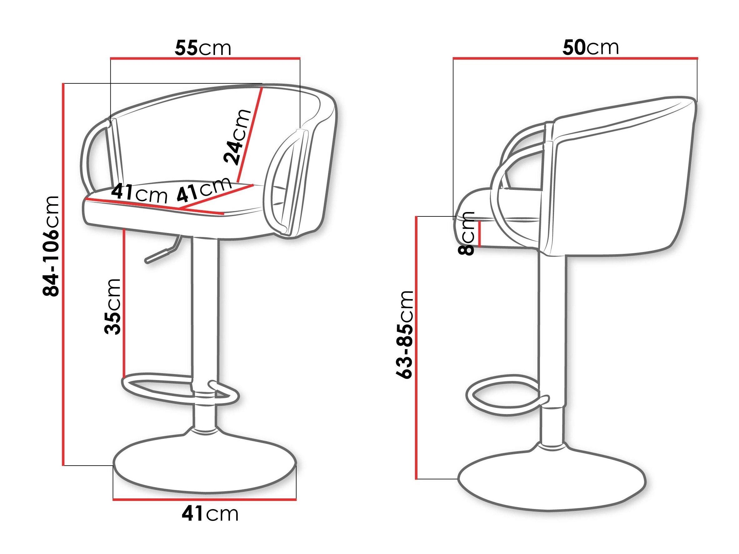 Barstol Comfivo 469 (Grå)