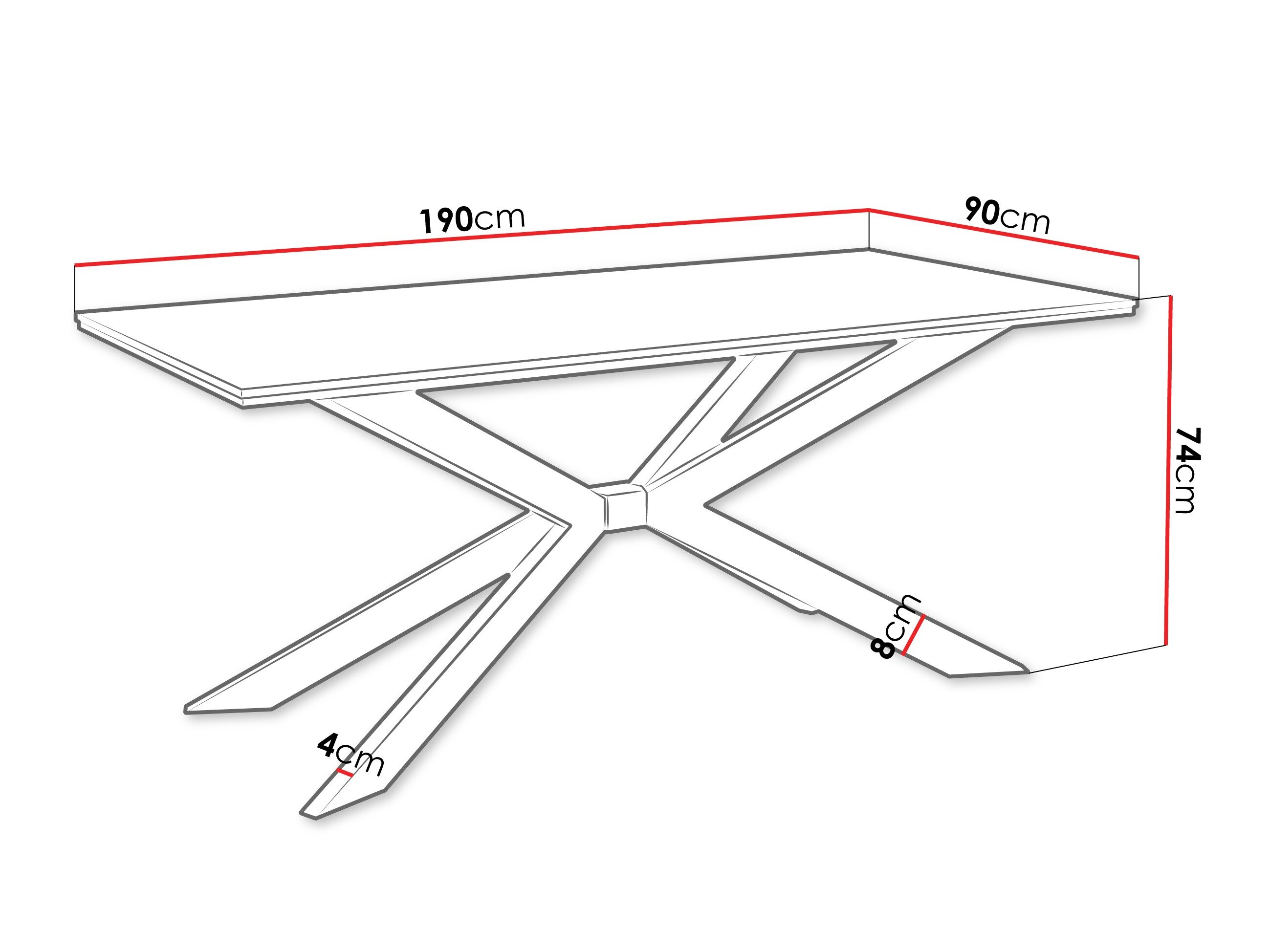 Bord Goodyear 135 (Sort marmor)