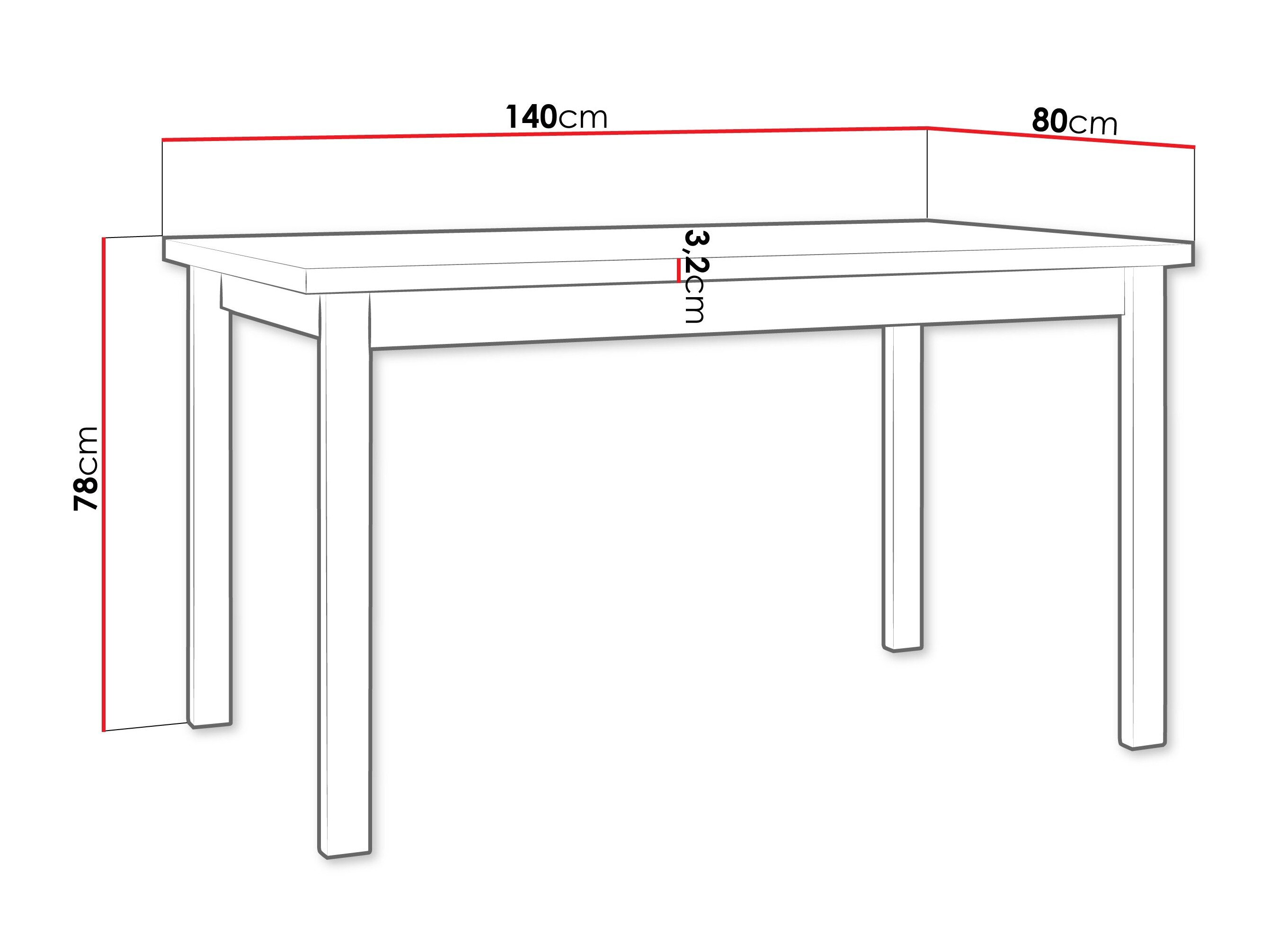 Bord Victorville 377 (Artisan eg + Sort)