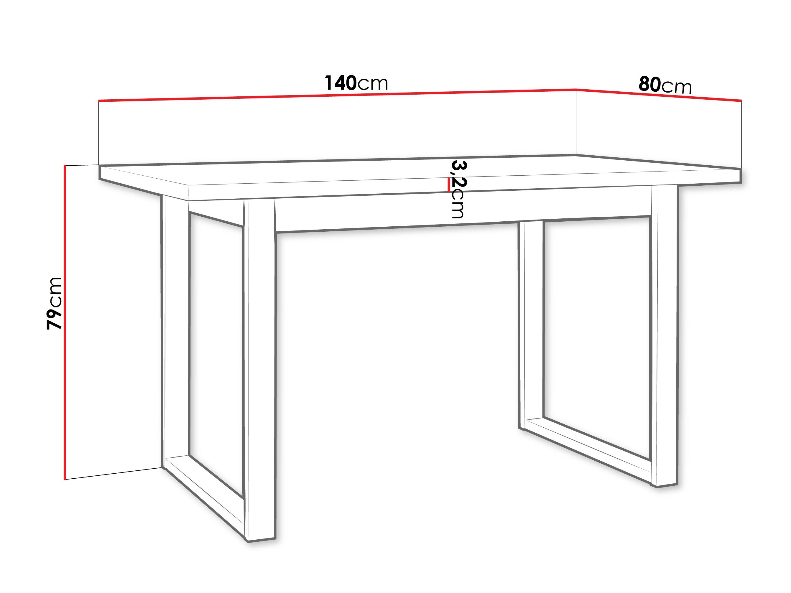 Bord Victorville 379 (Artisan eg + Sort)