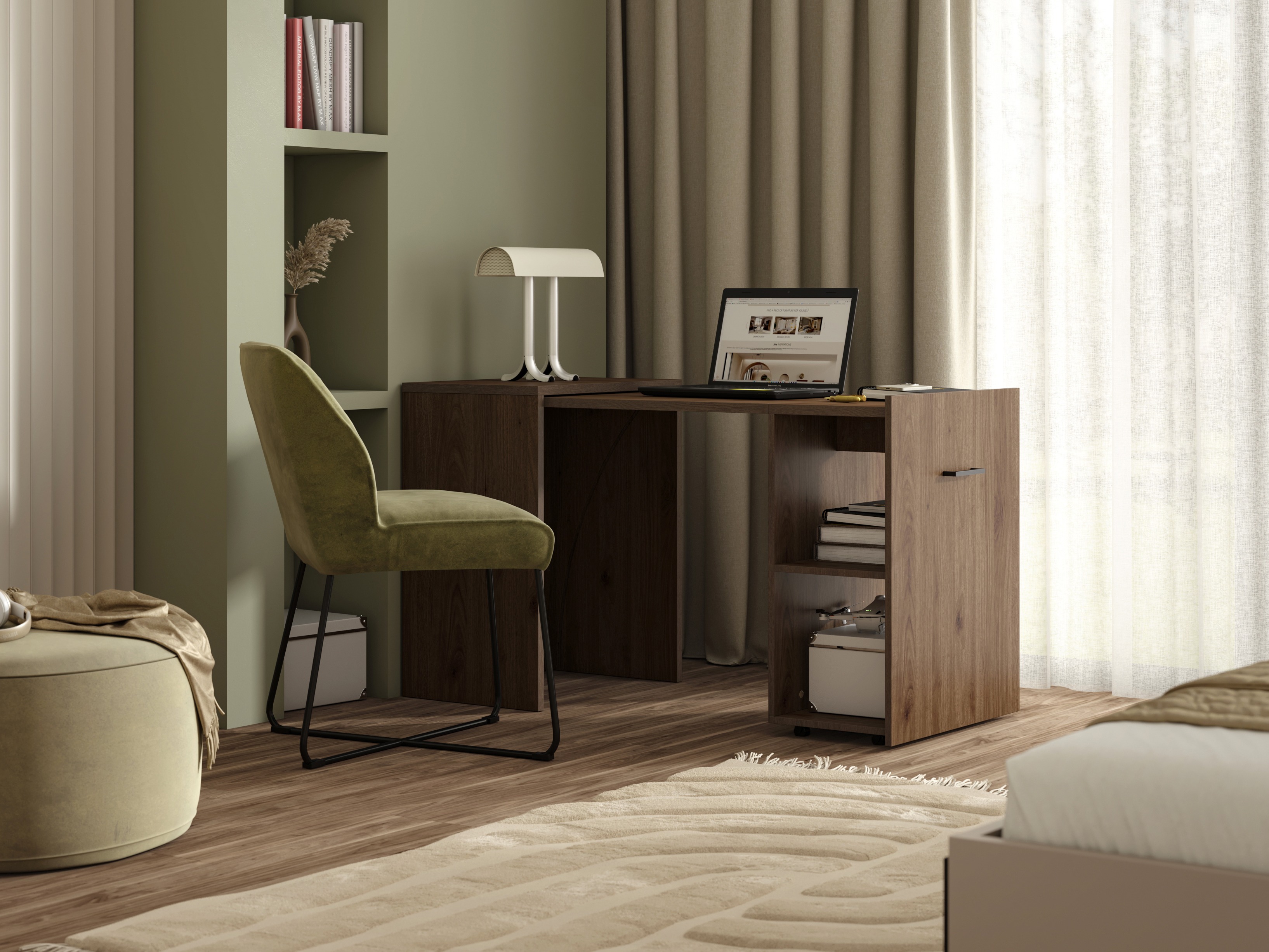 Skrivebord Austin 304 (Valnød)