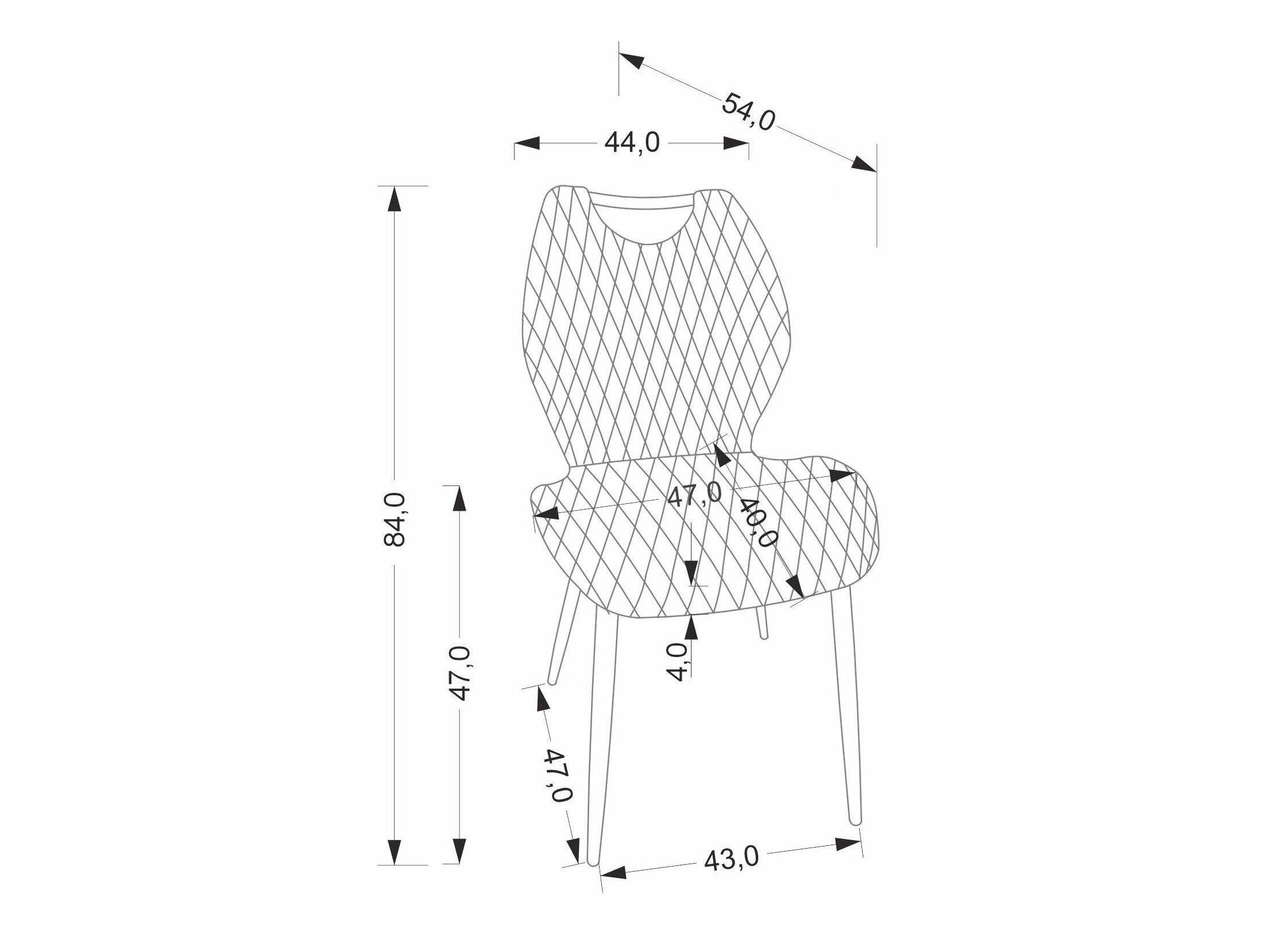 Stol Houston 2069 (Sort)