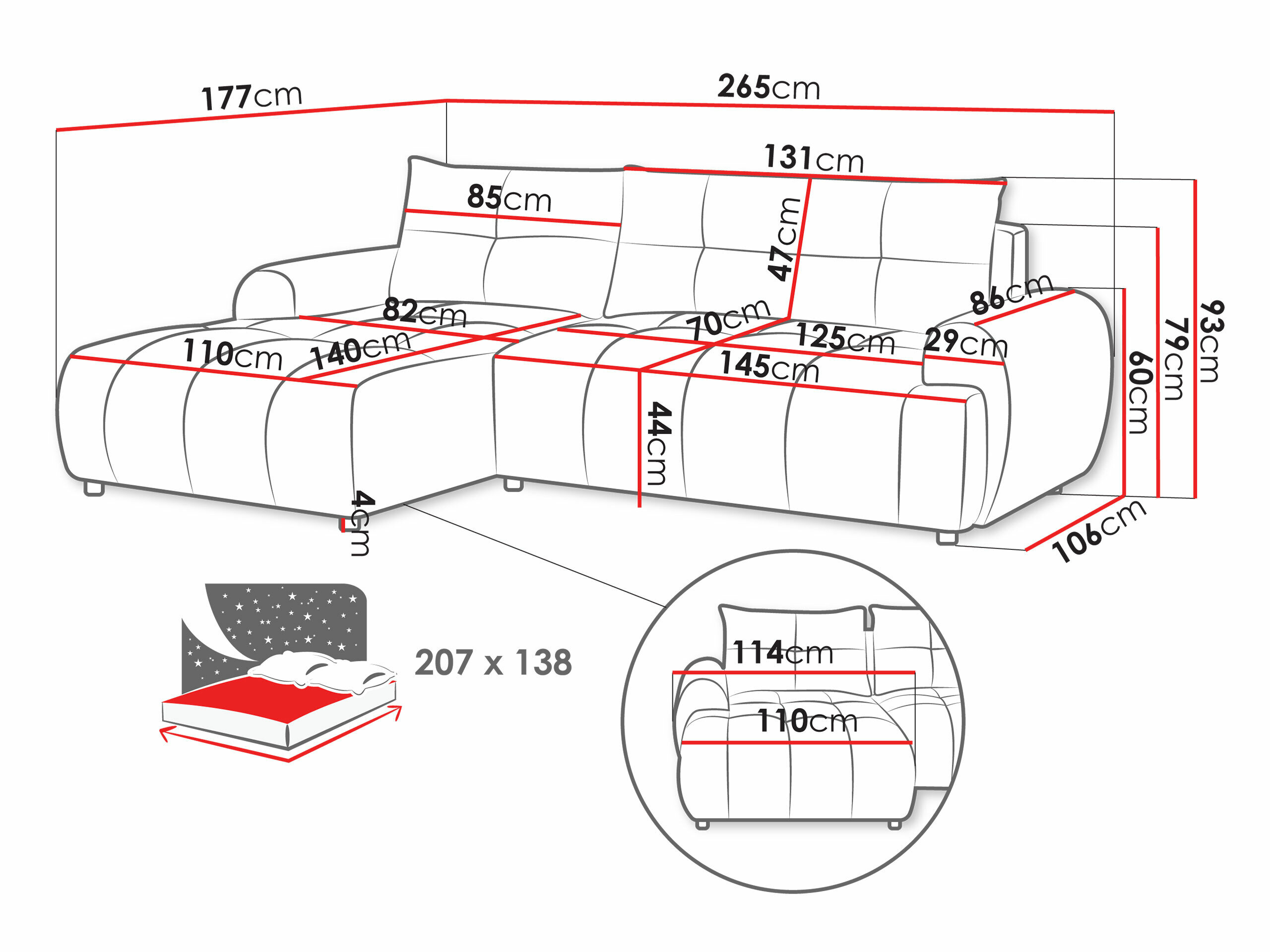 Hjørnesofa TrendyNest 104 (Velo 635)
