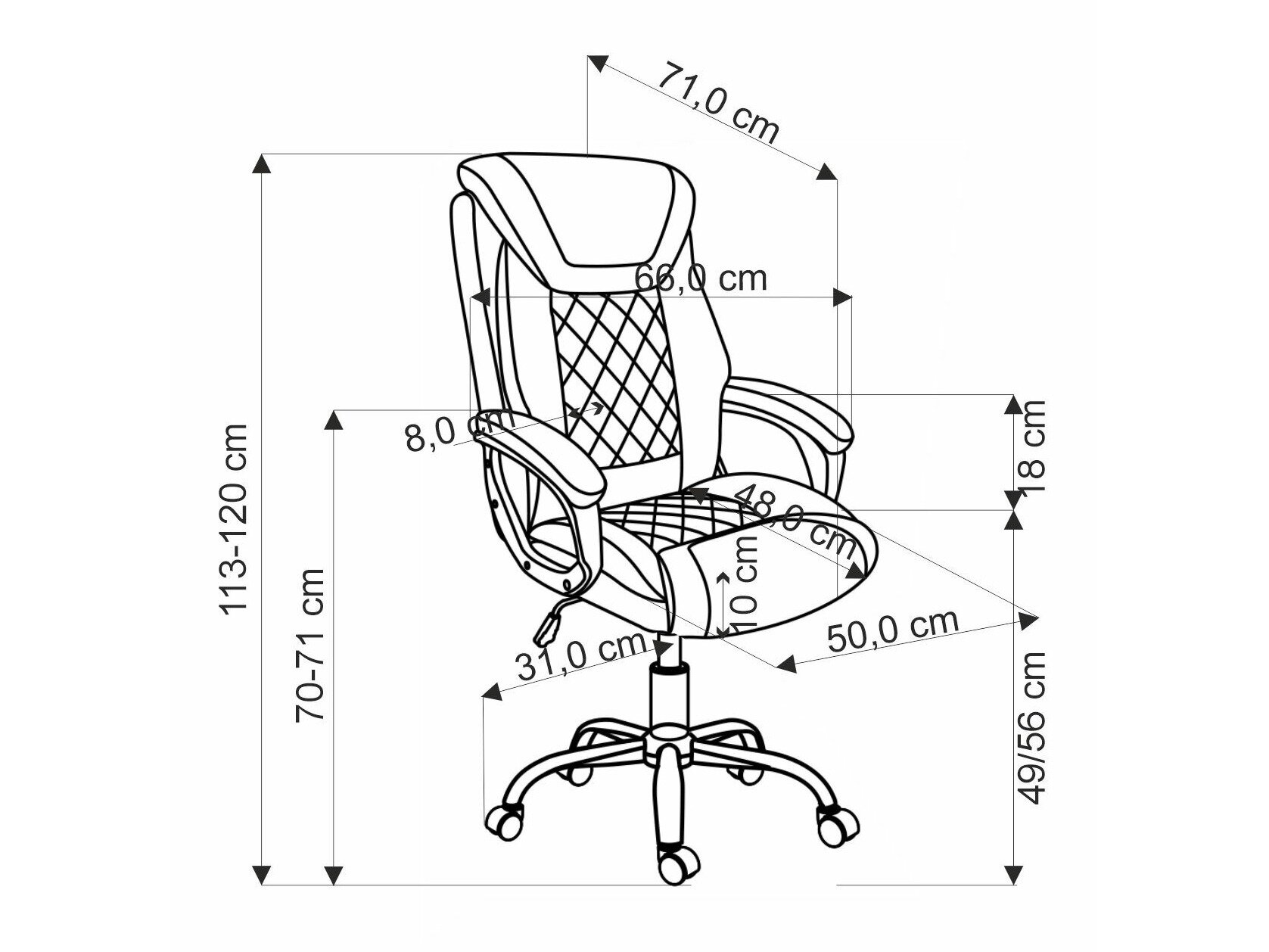 Kontorstol Houston 1602 (Sort)