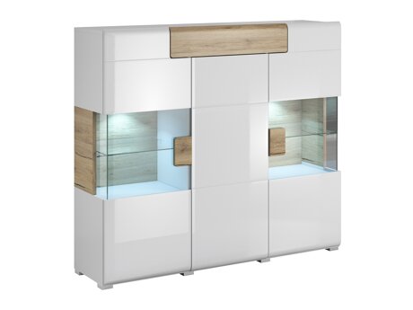 Skænk Torsone 100 (Hvid + Glansfuld hvid + San remo eg)