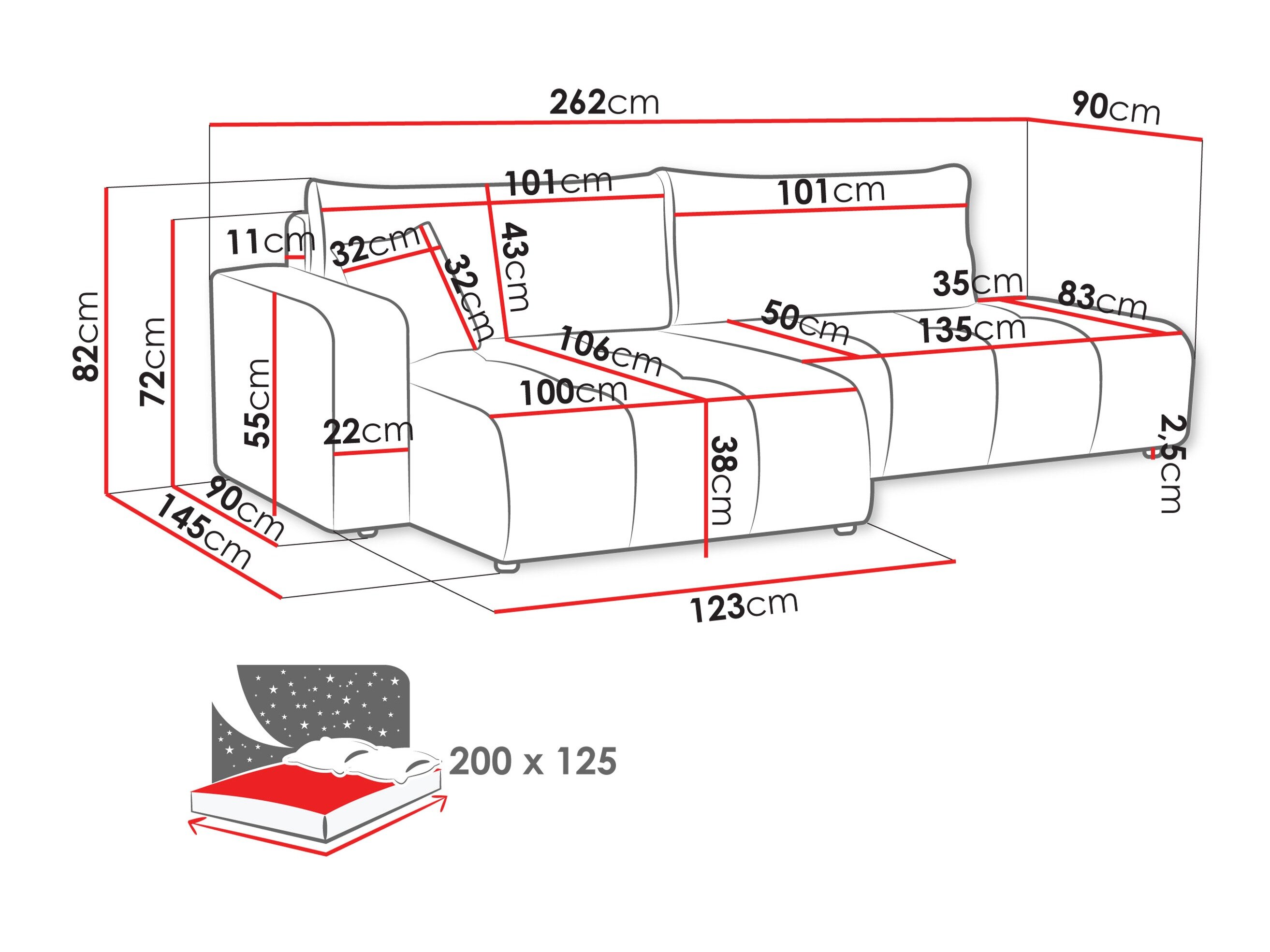 Hjørnesofa Comfivo 471 (Velo 621)