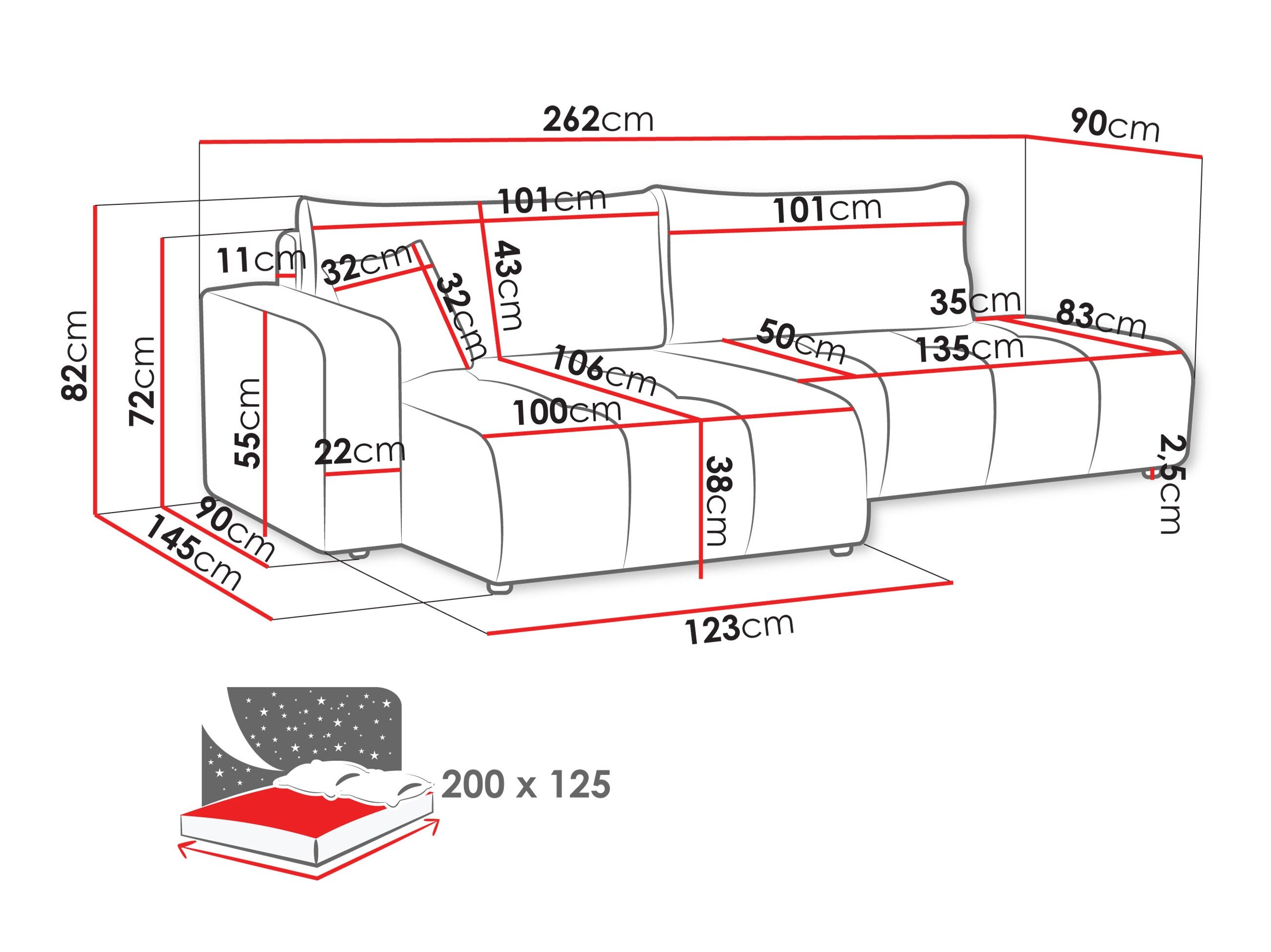 Hjørnesofa Comfivo 471 (Velo 623)