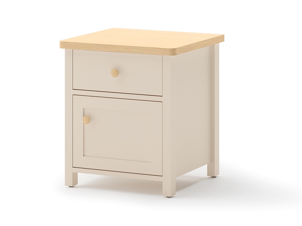 Sengebord Romelbo 138 (Beige + Egetræ)