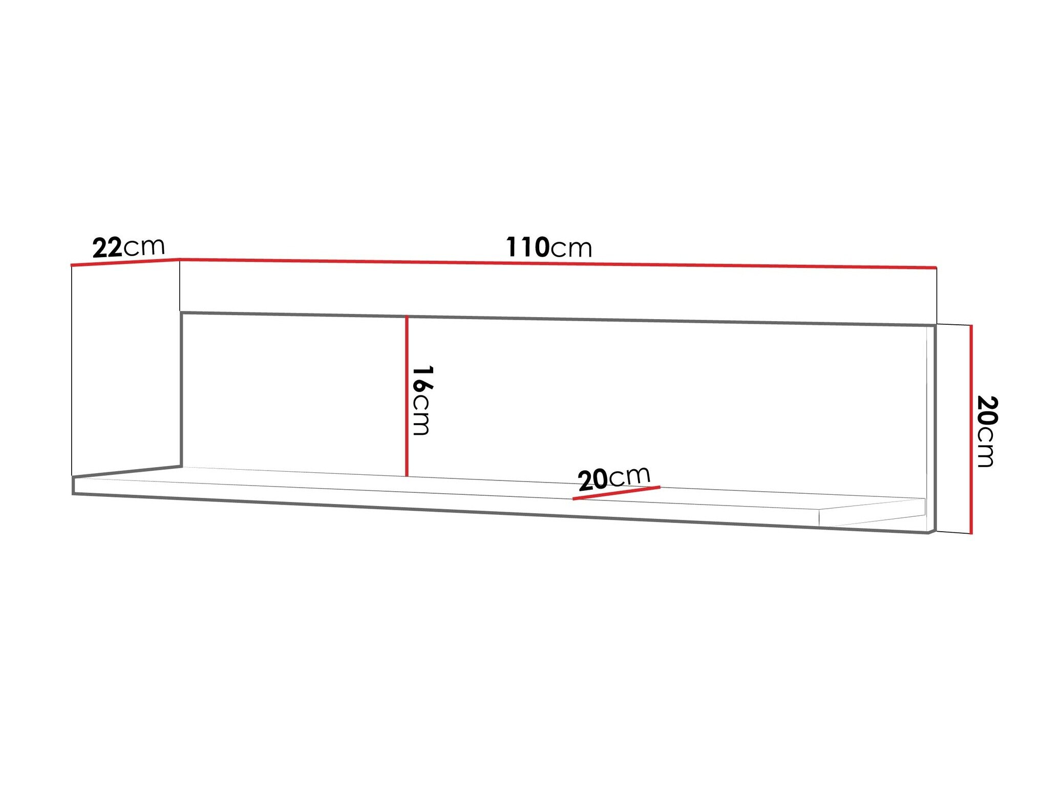 Vægreol Romelbo 141 (Hvid + Egetræ)