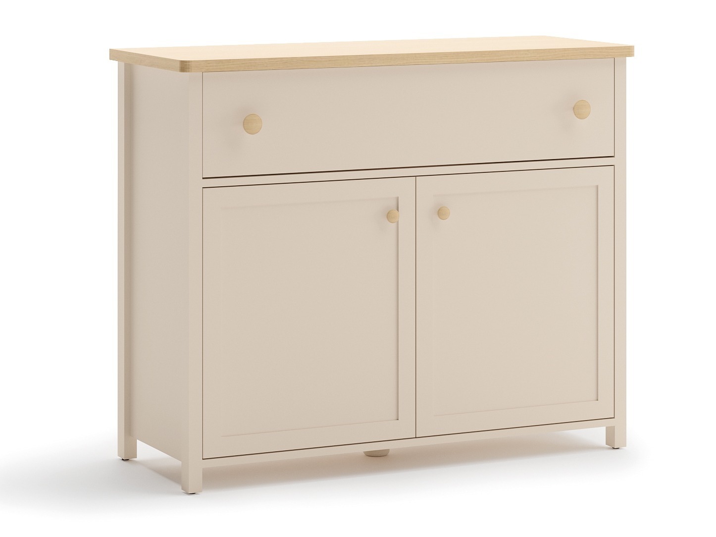 Kommode Romelbo 150 (Beige + Egetræ)