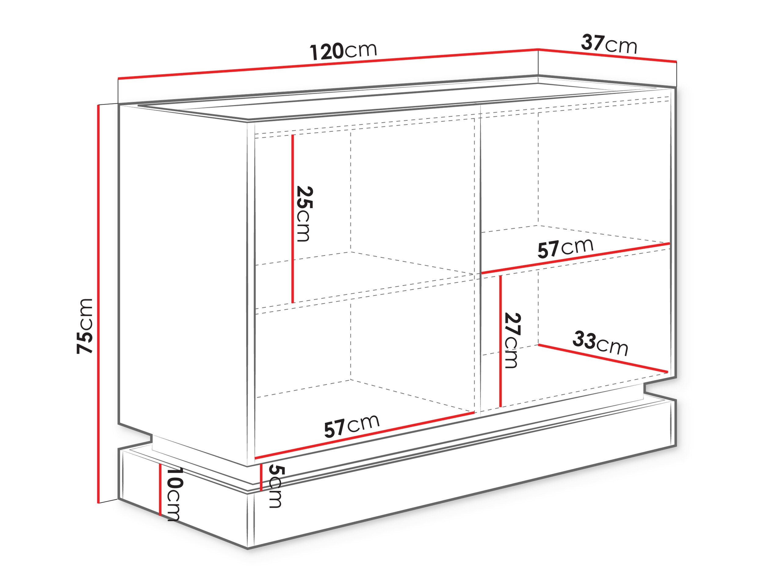 Skænk Comfivo Dalvenu 100 (Sort + Egetræ)