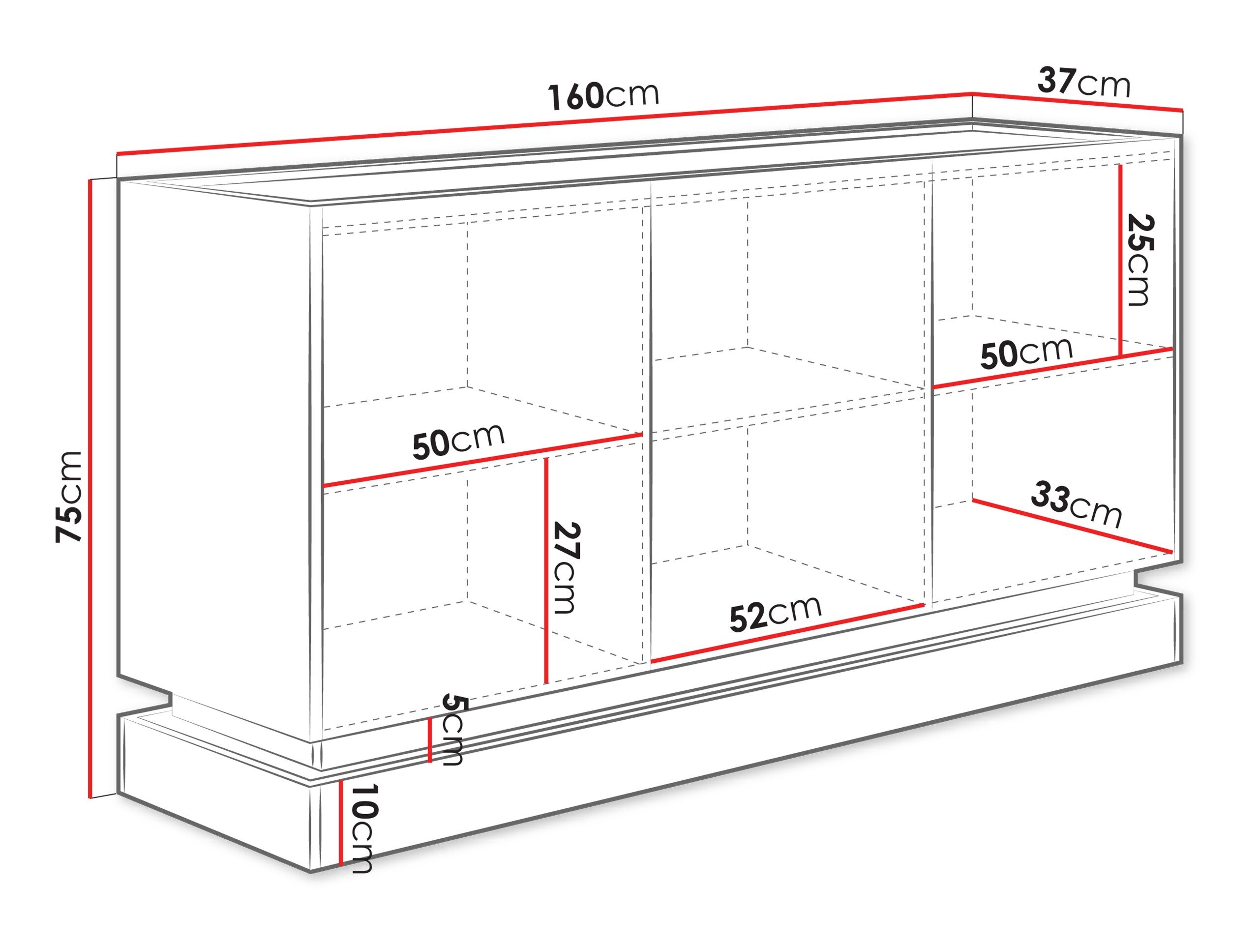 Skænk Comfivo Dalvenu 101 (Lysebrun + Egetræ)