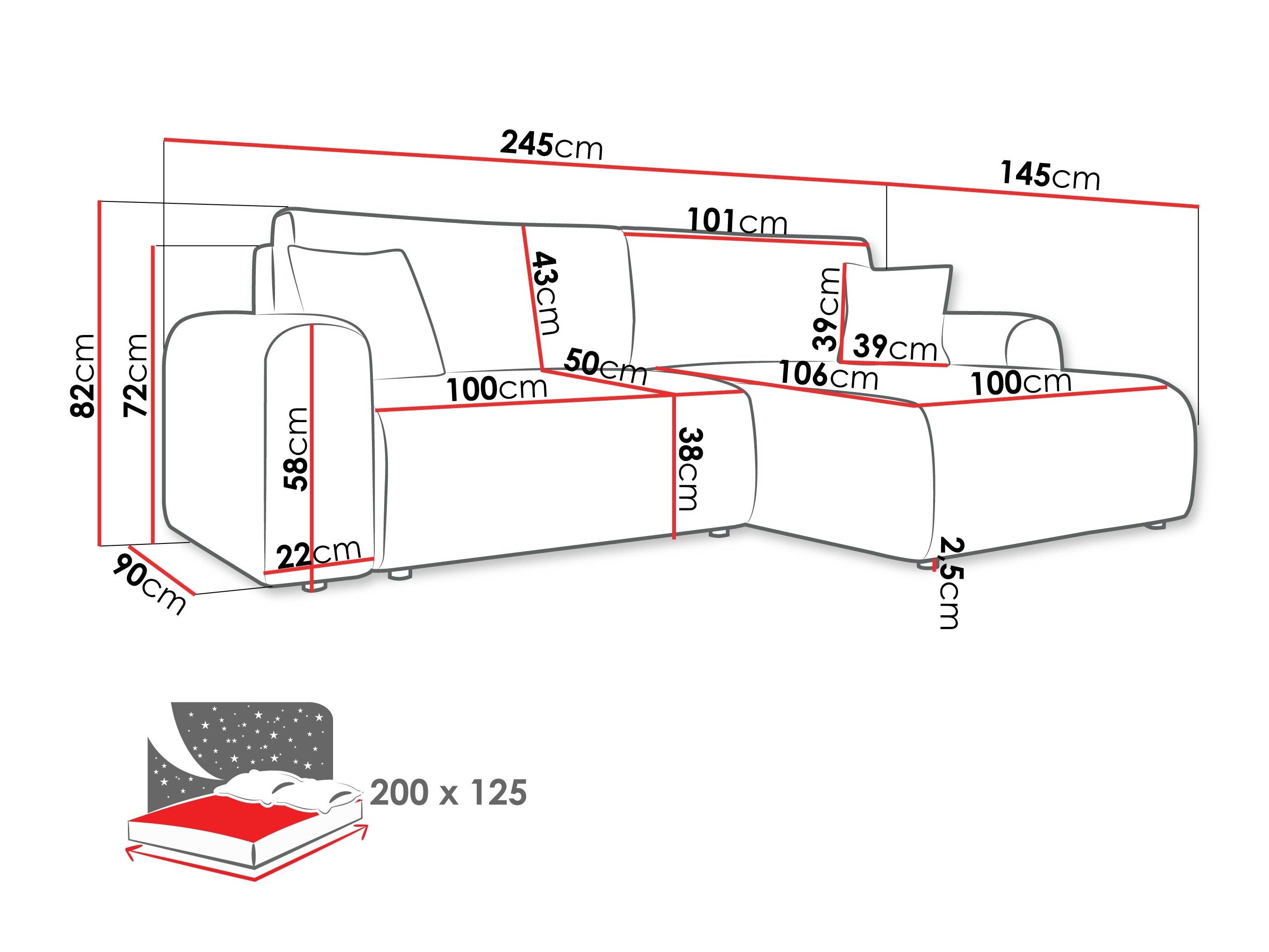 Hjørnesofa Shelton 109 (Taro 05)
