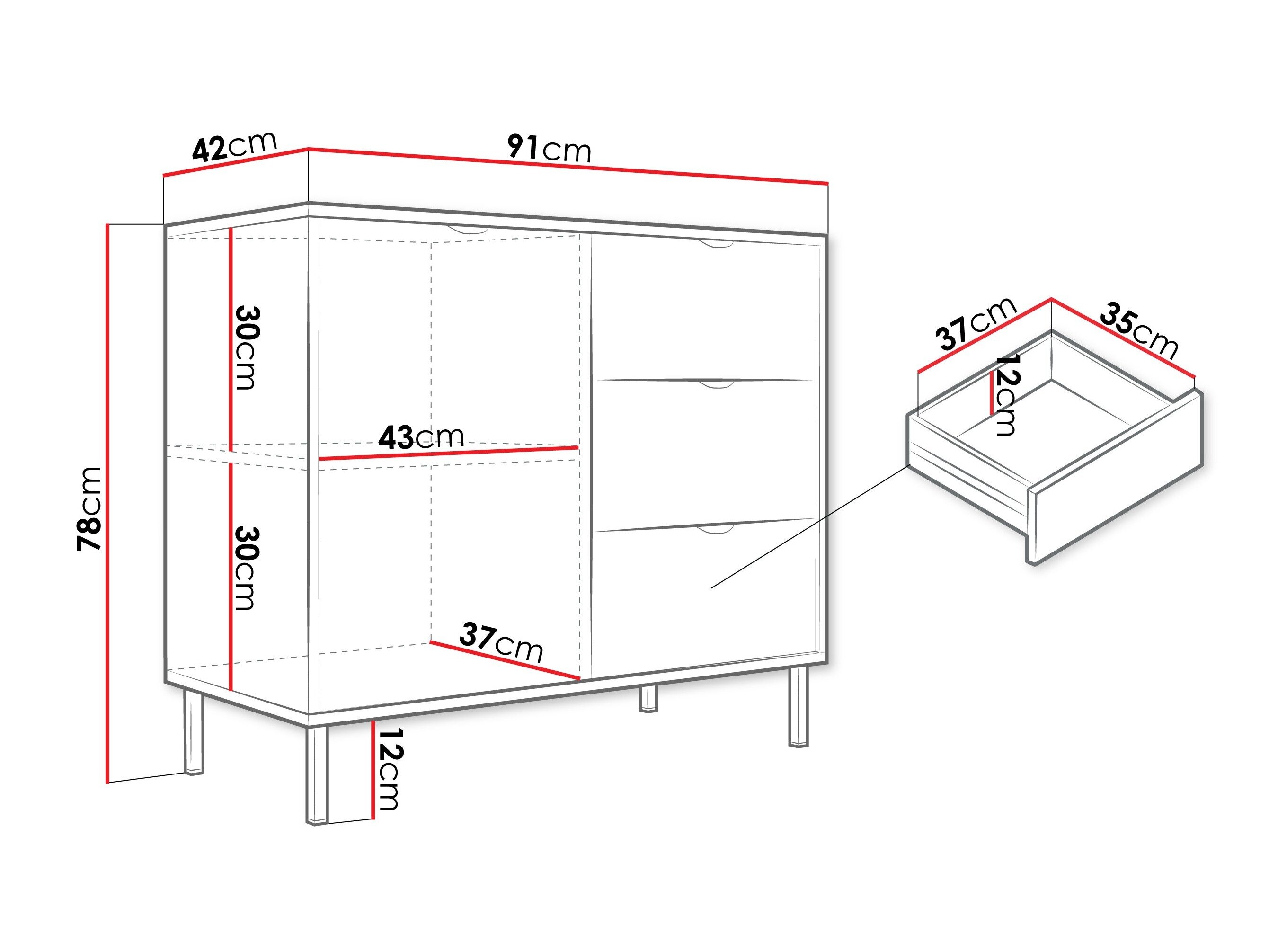 Kommode Comfivo Elblare 100