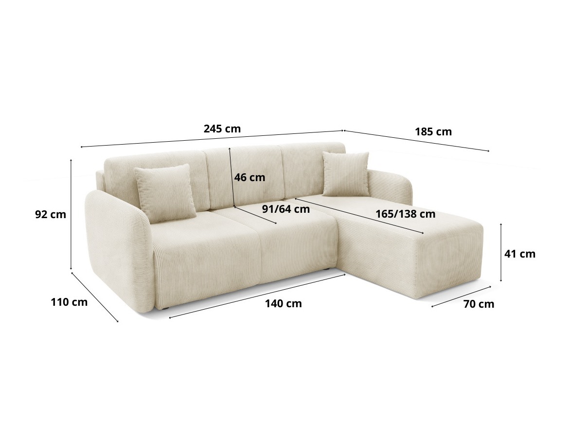 Hjørnesofa Franklin 190 (Poso 01)