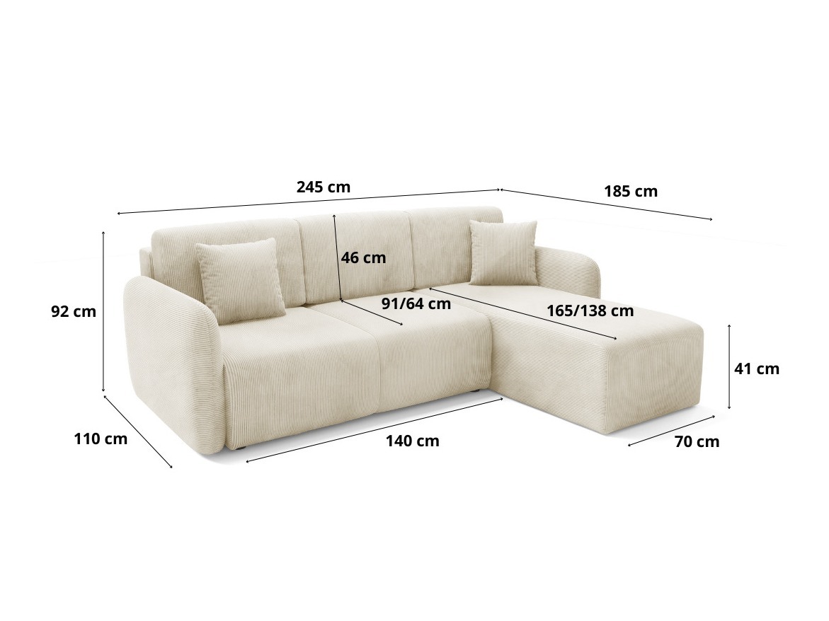 Hjørnesofa Franklin 190 (Poso 38)