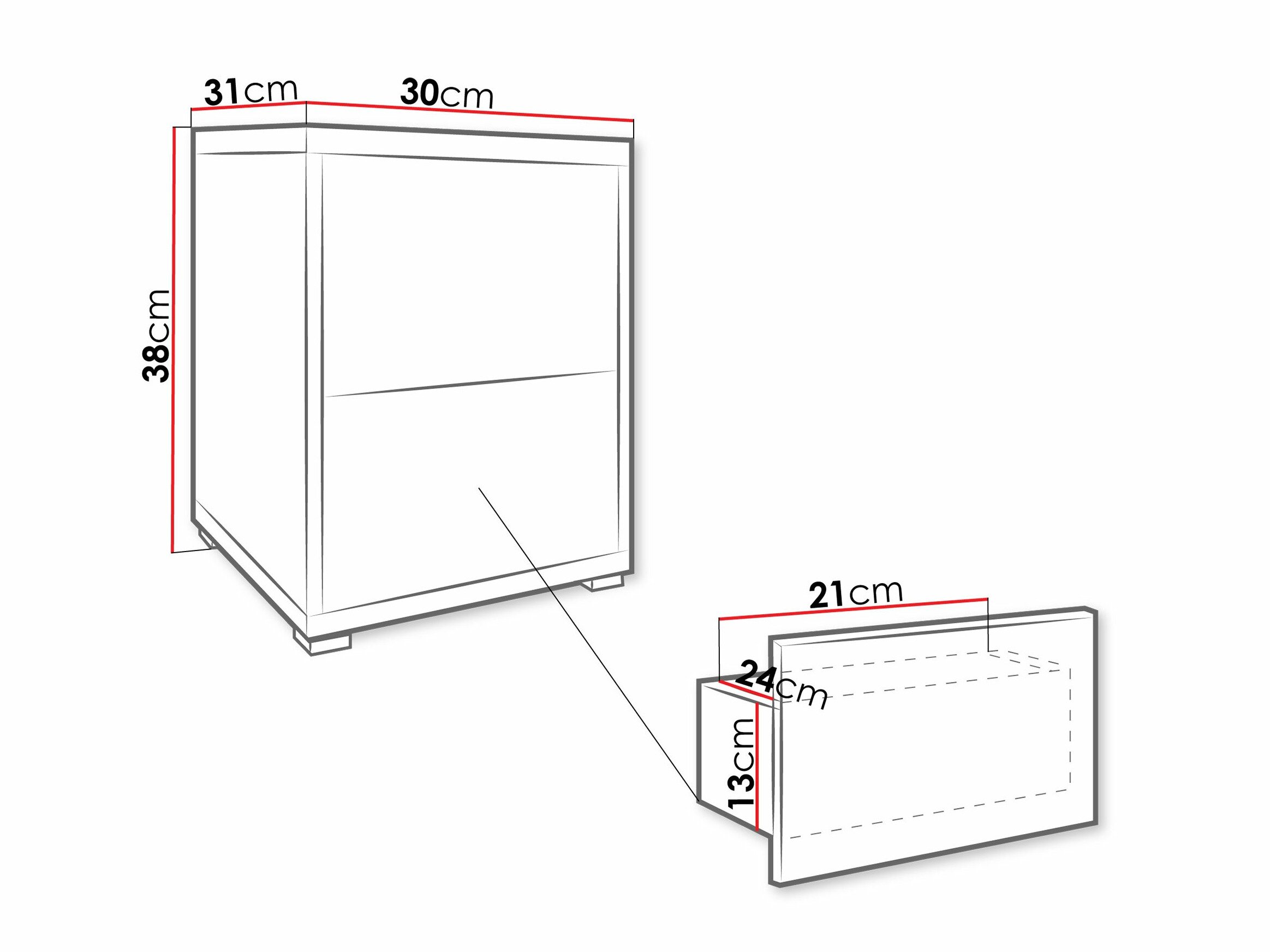 Sengebord Comfivo Fersoe 106 (Hvid)