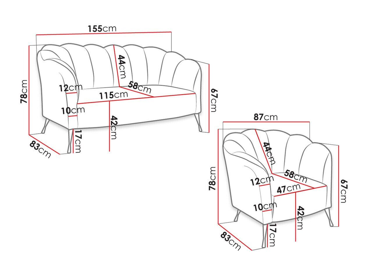 Polstret møbelsæt Providence 152 (Eureka 2121)