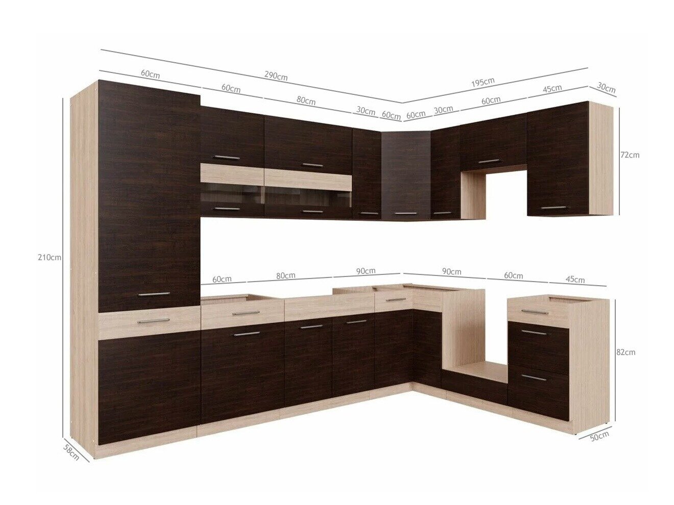 Modulkøkkensæt Mode Dark 129