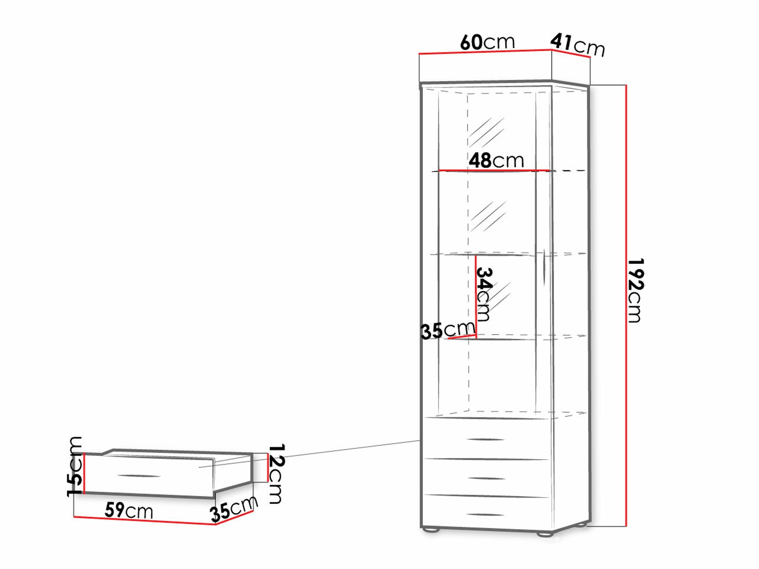 Reol Tornola 102 (Hvid + Glansfuld hvid)