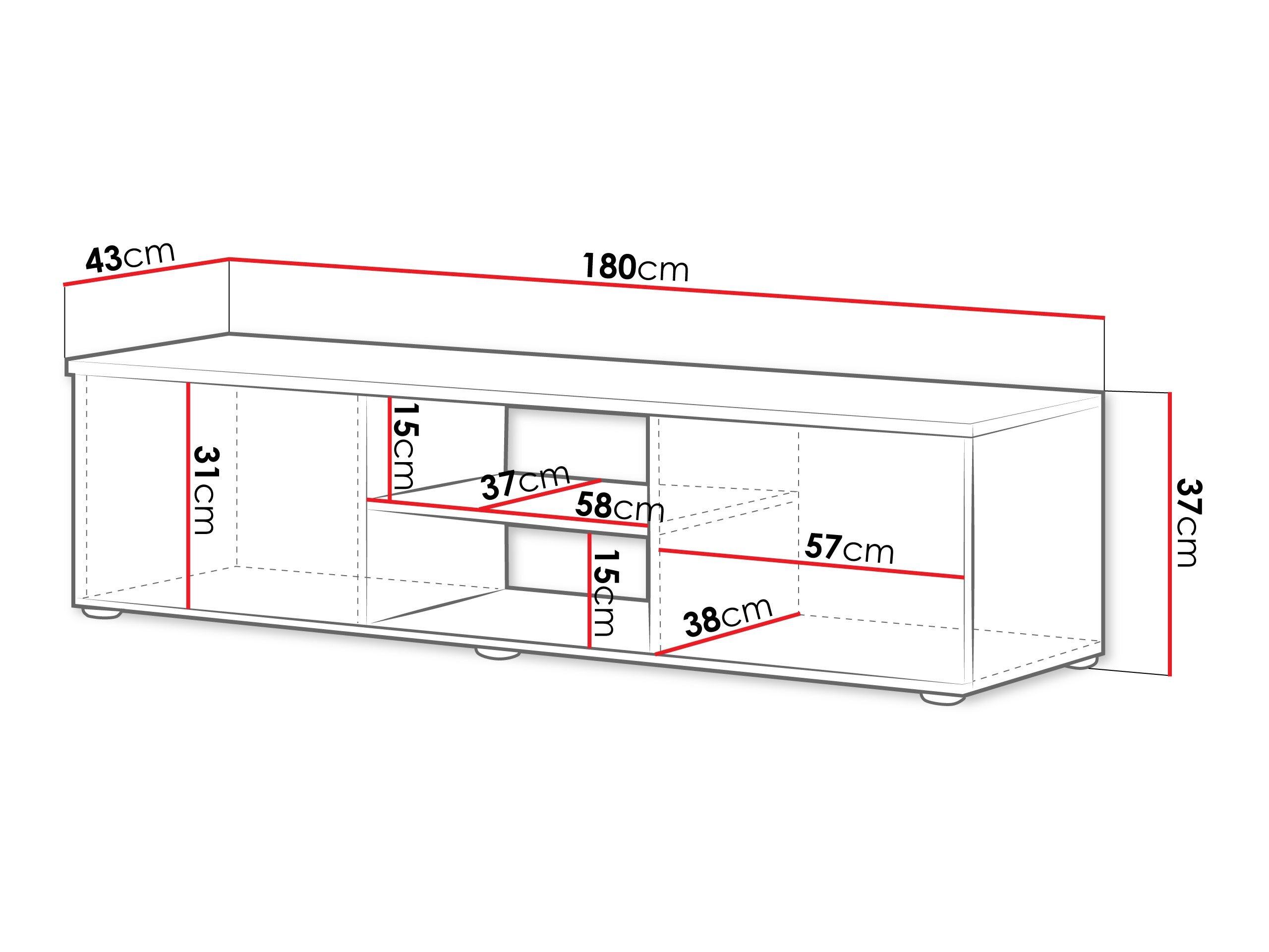 TV-bord Tornola 101 (Kashmir + Sort)
