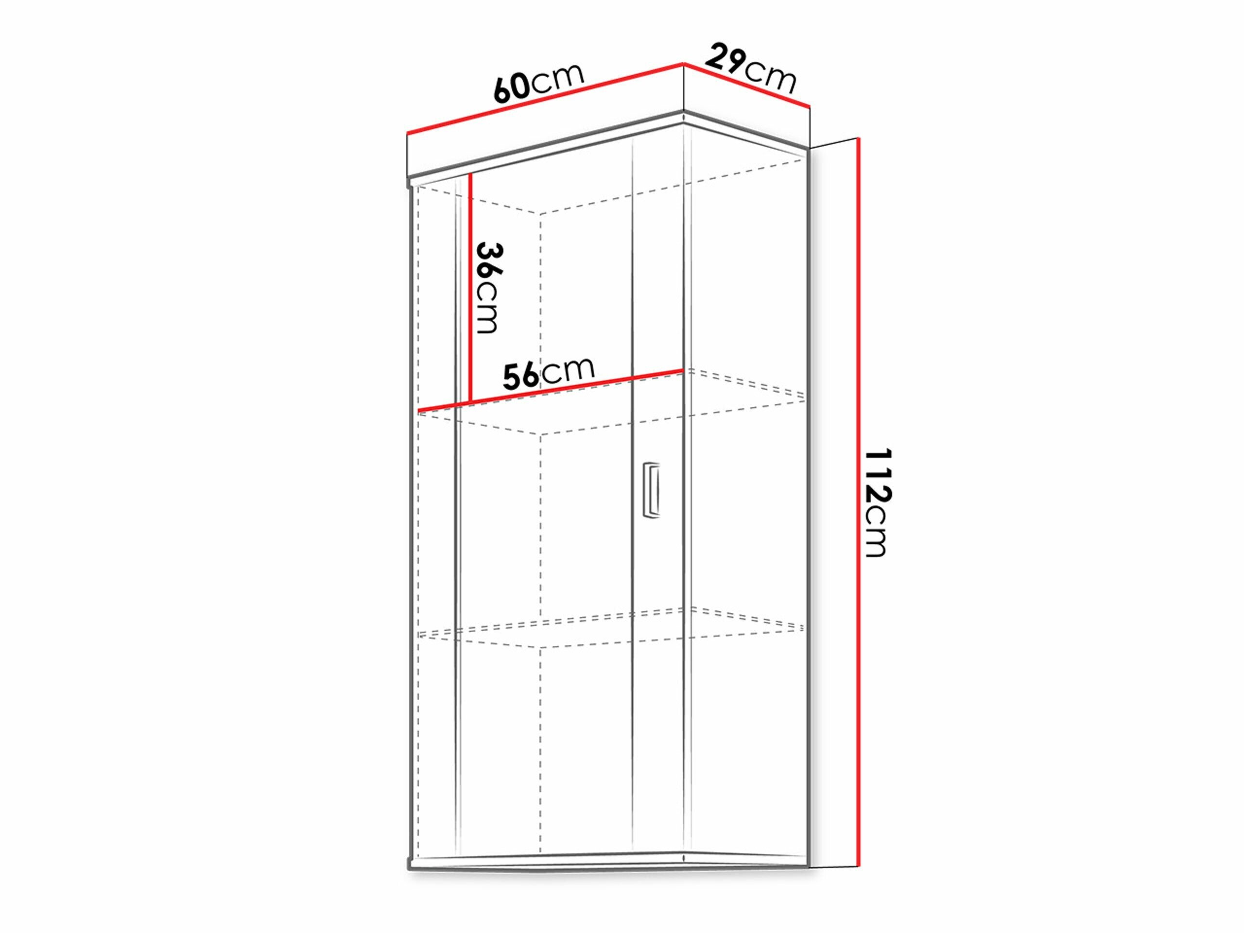 Vægskab Tornola 103 (Hvid + Glansfuld hvid)