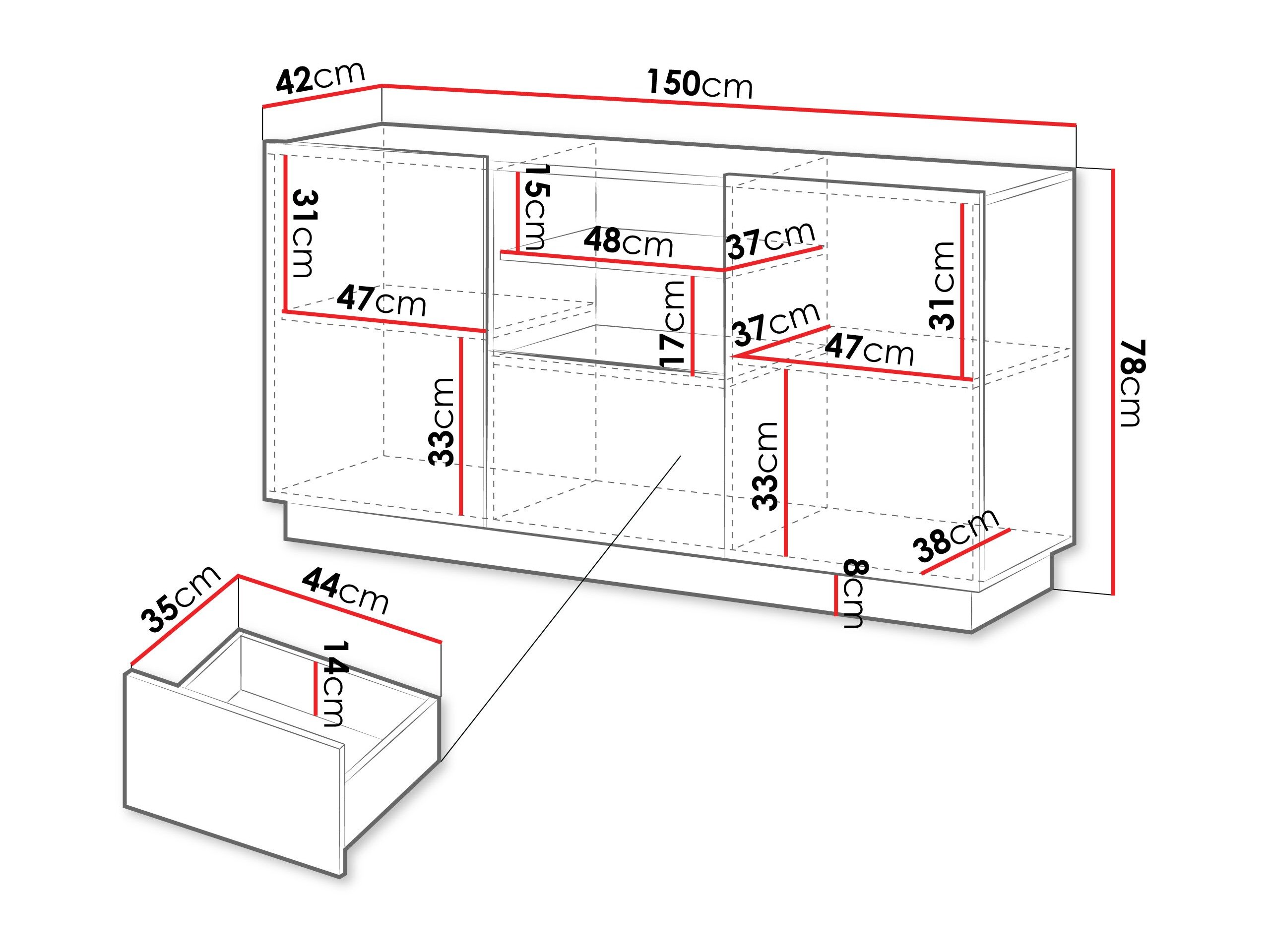 Kommode Lusonu 100 (Kashmir)