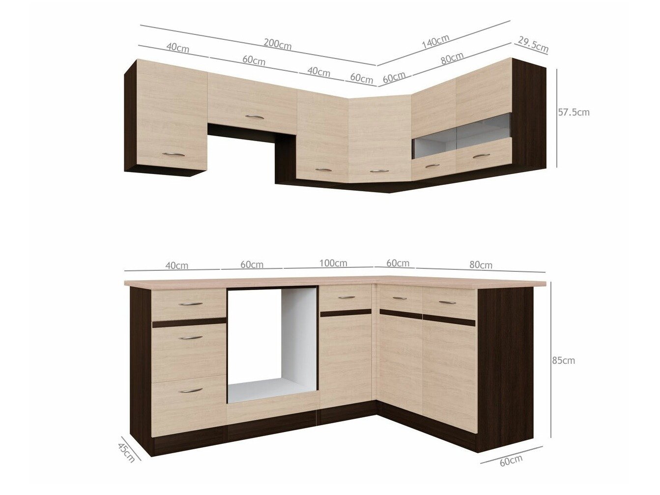 Modulkøkkensæt Eli Light 115