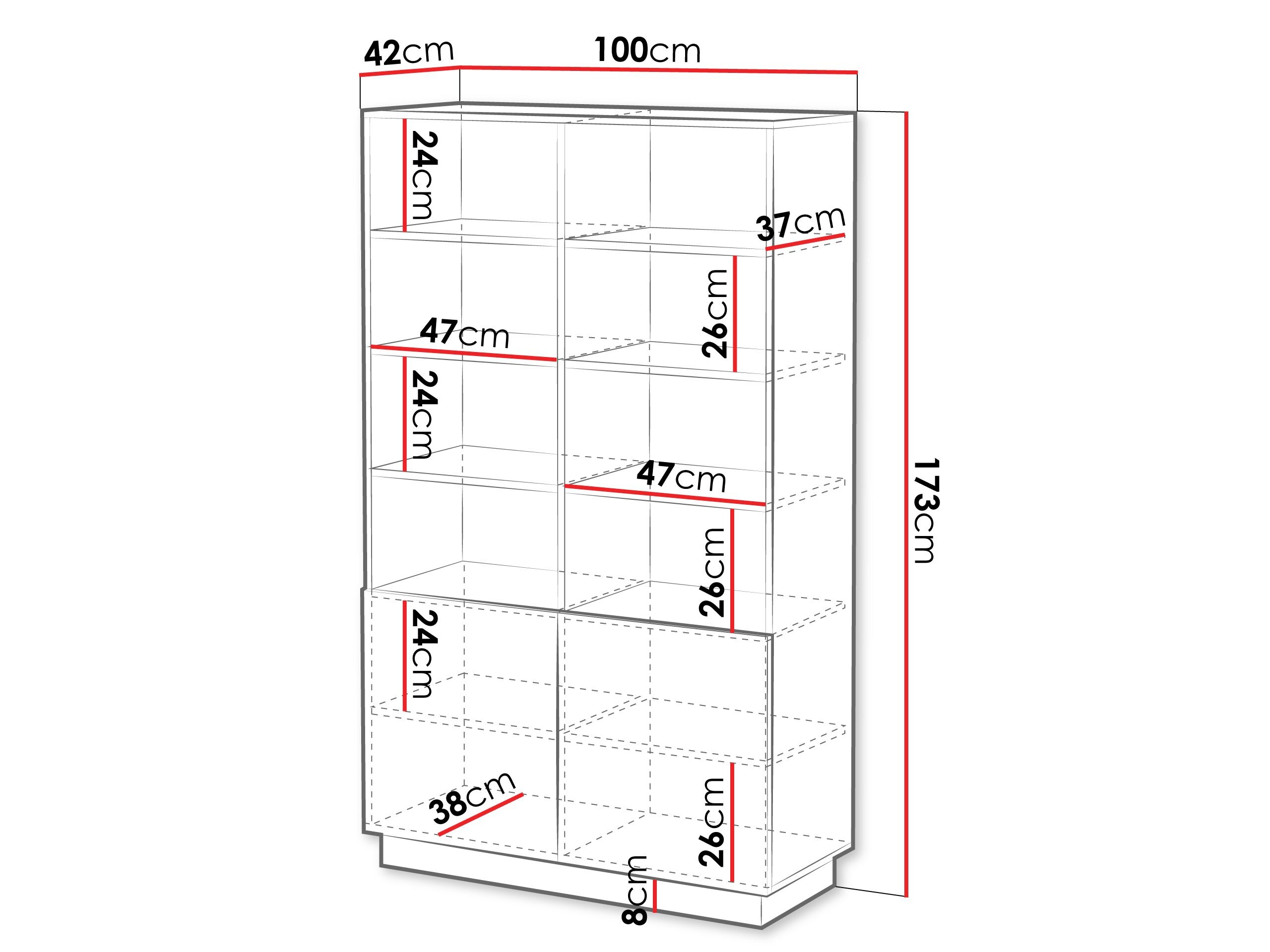 Reol Lusonu 102 (Hvid)