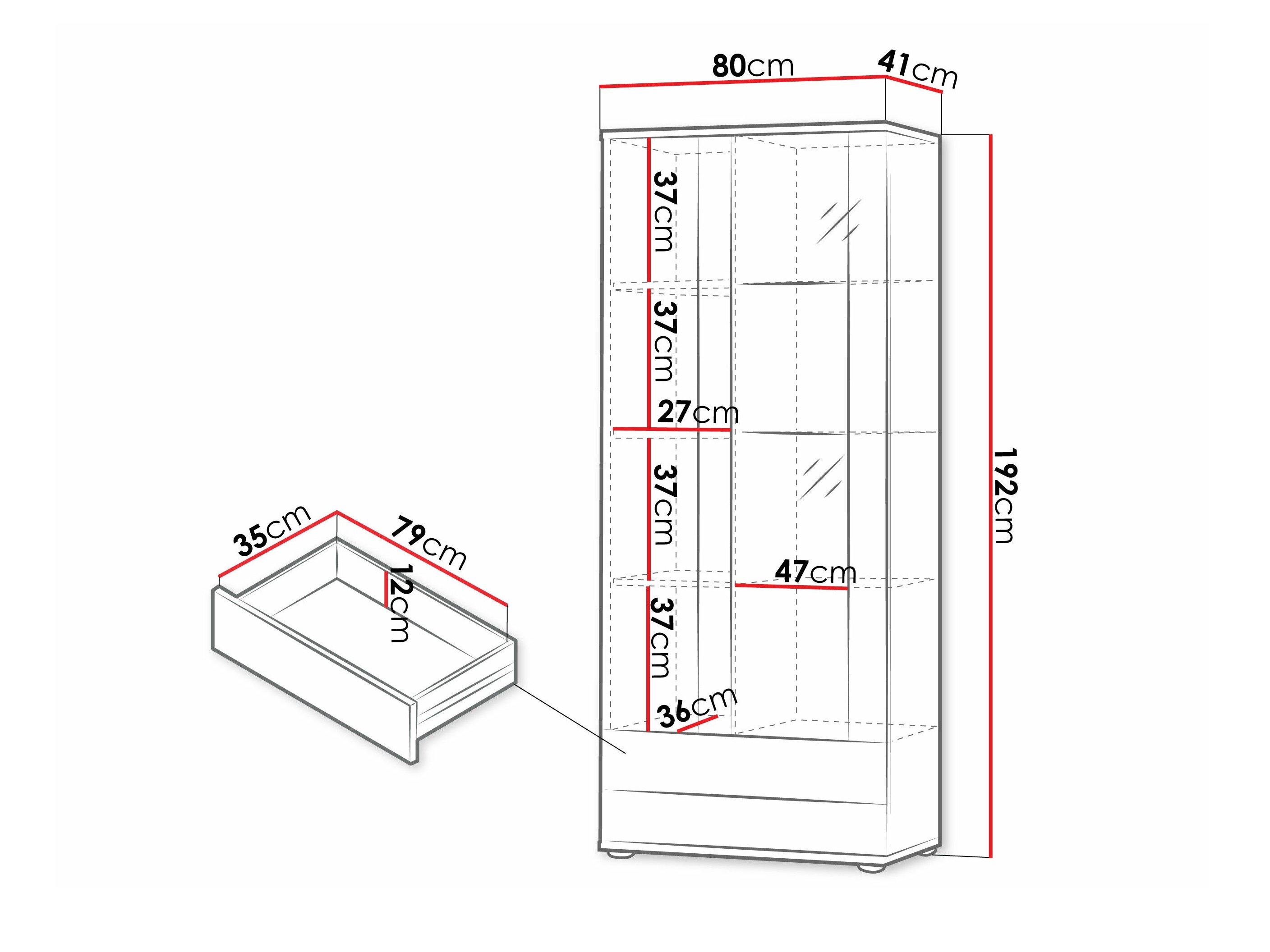 Reol Tornola 105 (Sort + Blank sort)