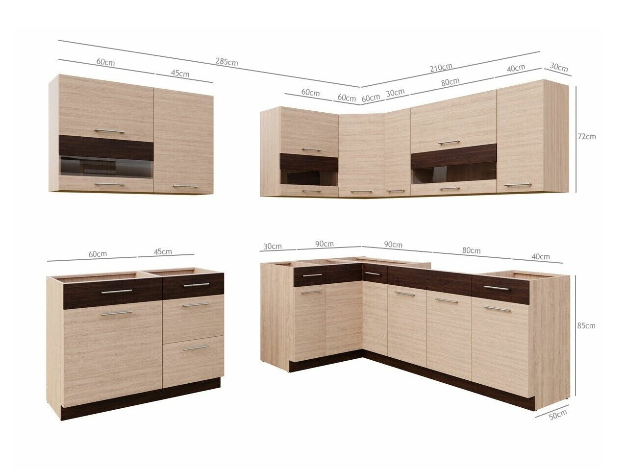 Modulkøkkensæt Mode Light 130