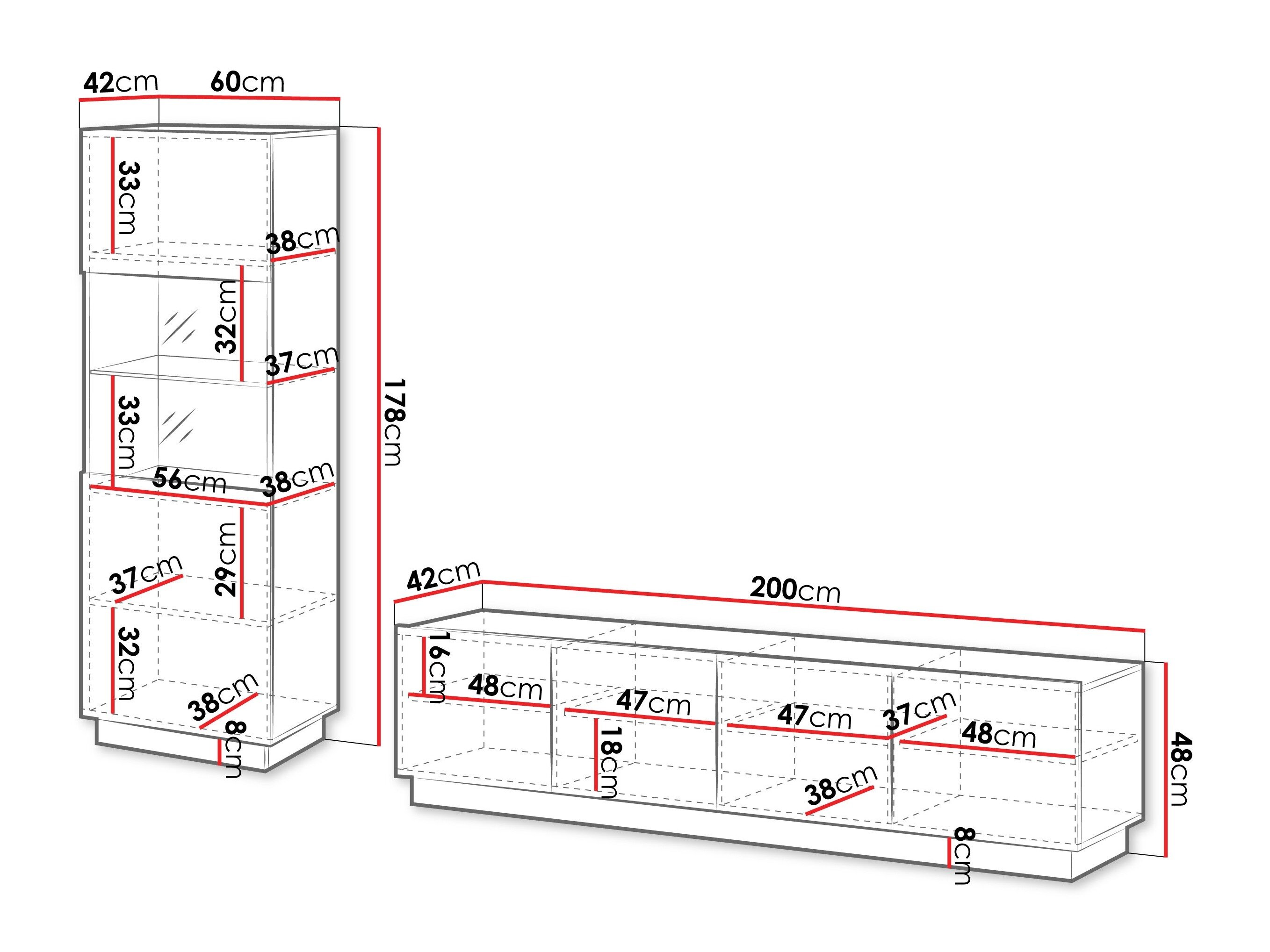Stuemøbelsæt Lusonu 107 (Hvid)