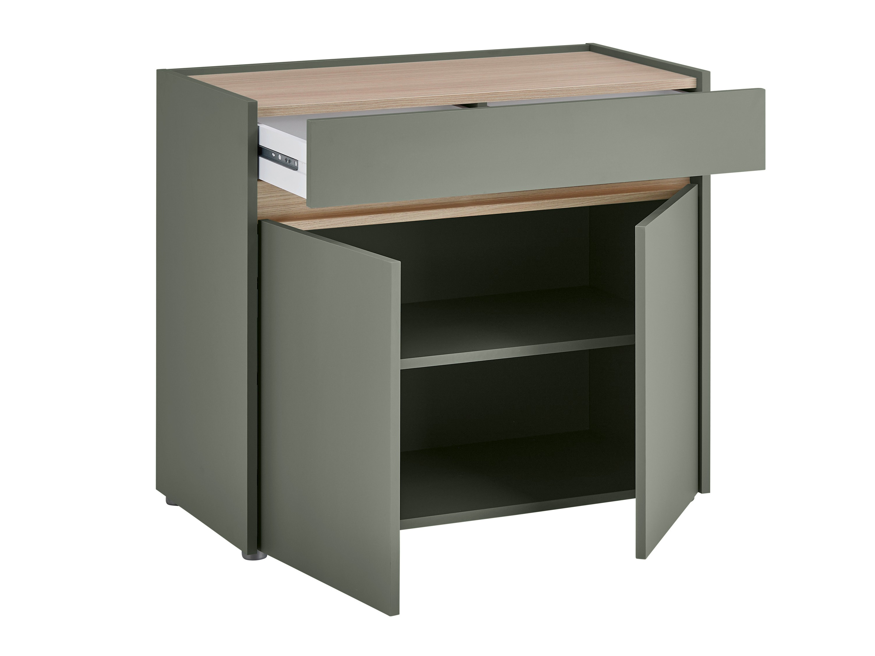 Kommode Elbsori 110 (Grøn + Egetræ)