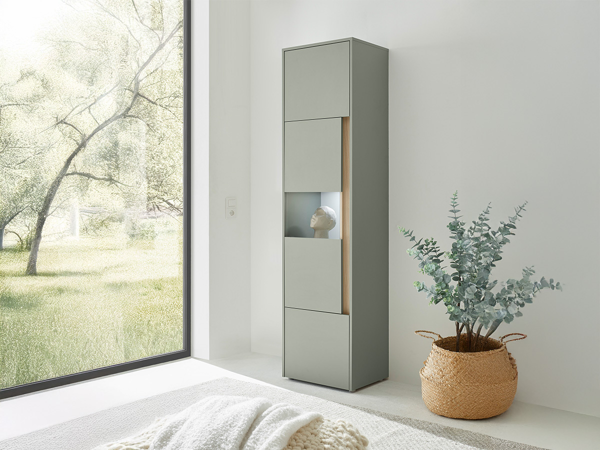 Reol Elbsori 100 (Grøn + Egetræ)