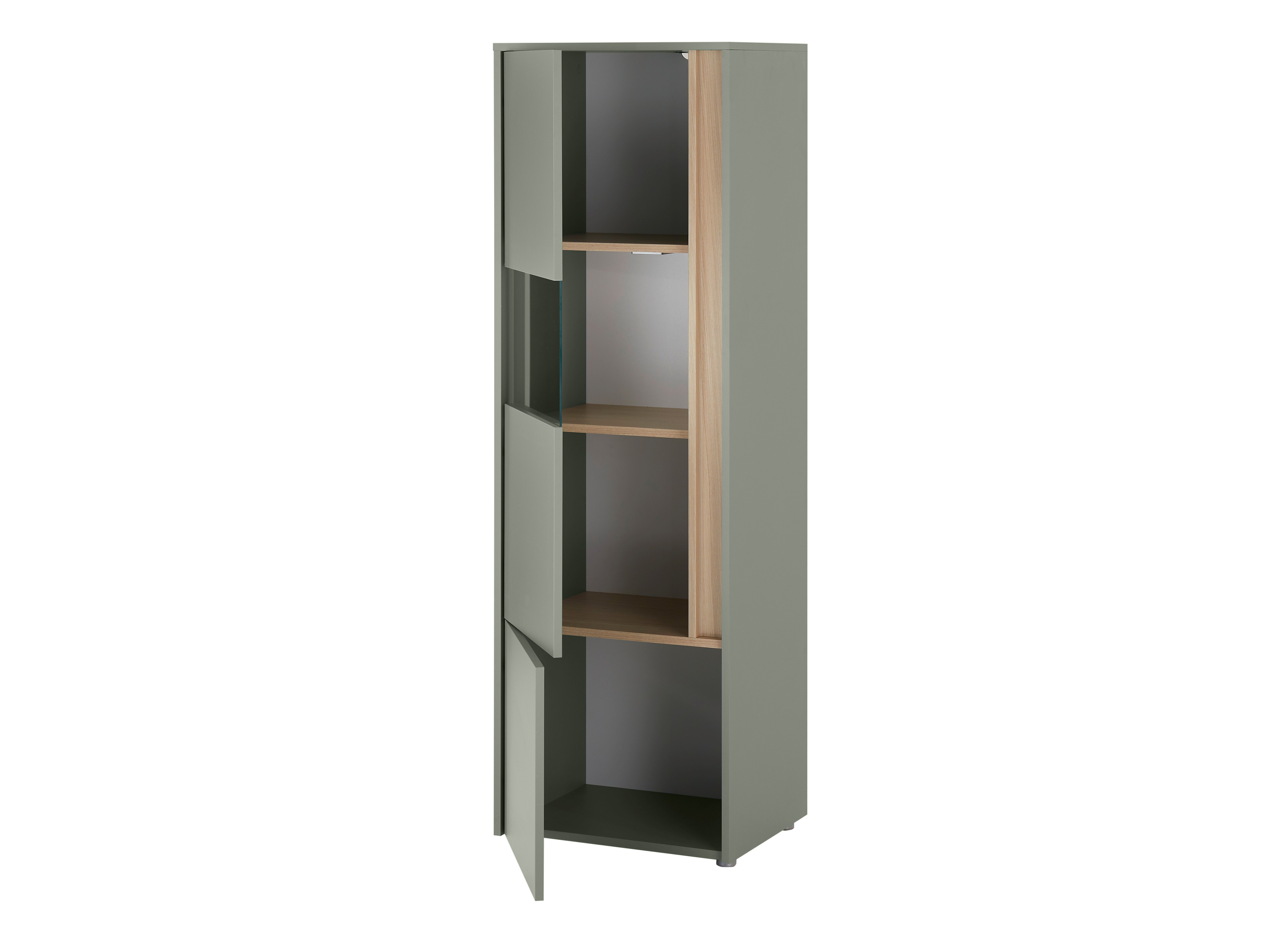 Reol Elbsori 102 (Grøn + Egetræ)