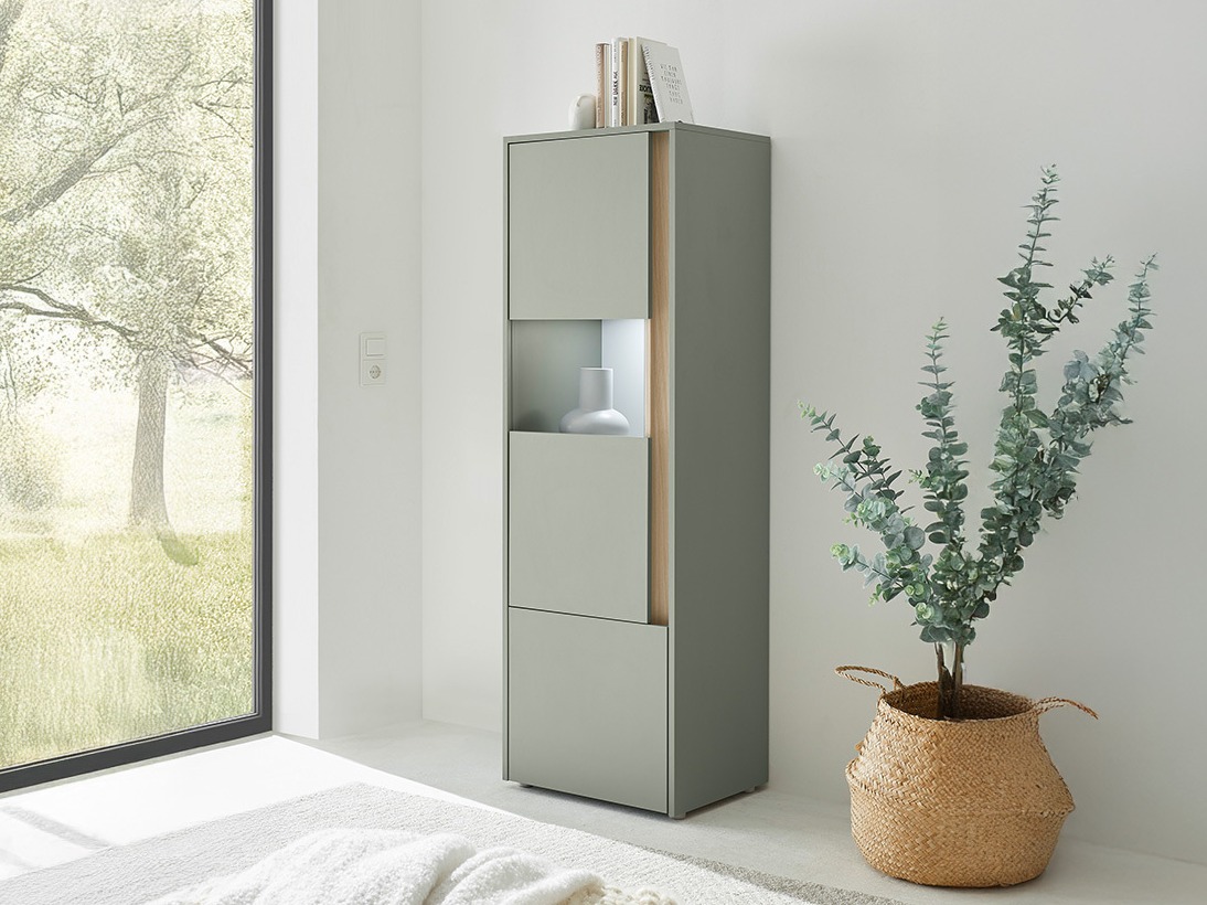 Reol Elbsori 102 (Grøn + Egetræ)