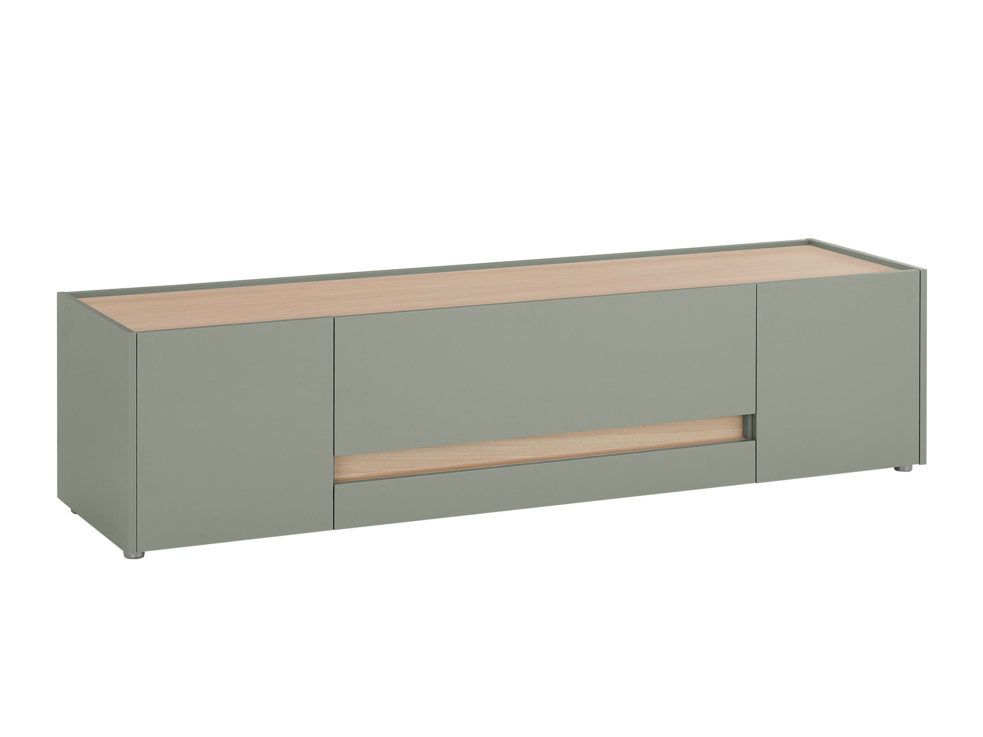 TV-bord Elbsori 115 (Grøn + Egetræ)