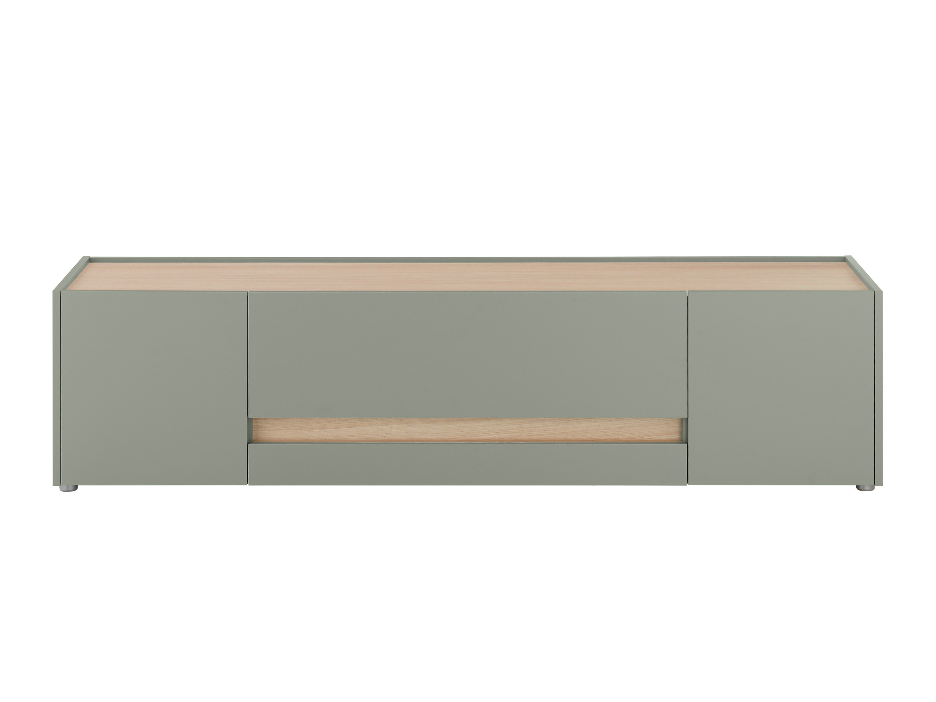 TV-bord Elbsori 115 (Grøn + Egetræ)