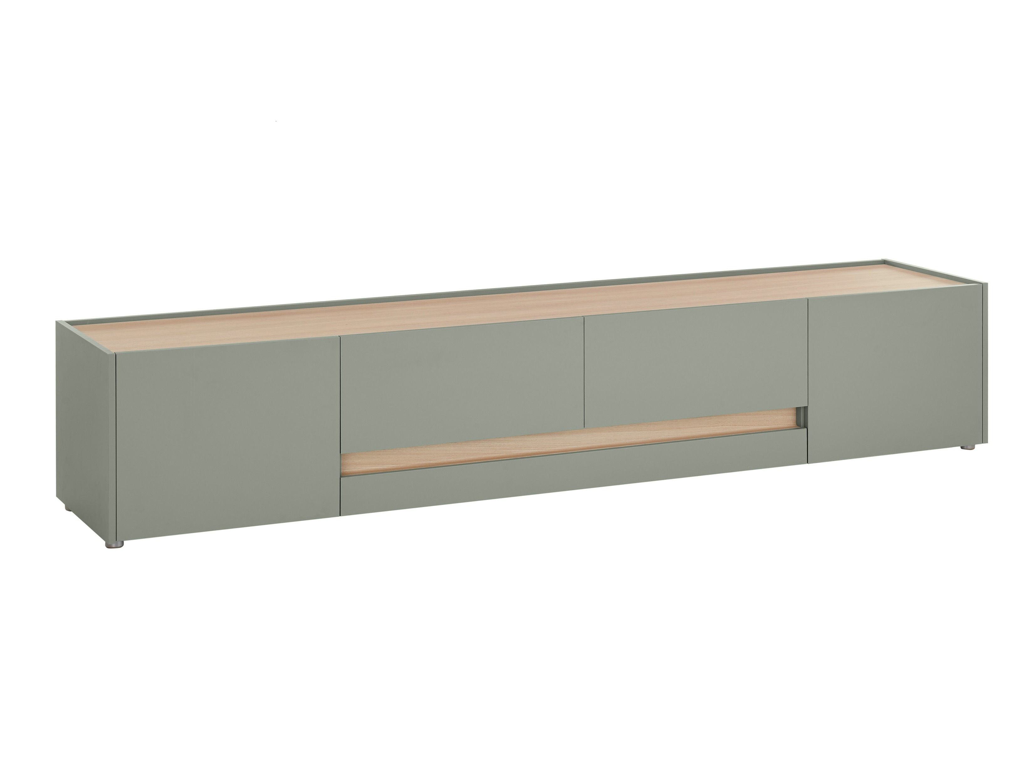 TV-bord Elbsori 116 (Grøn + Egetræ)