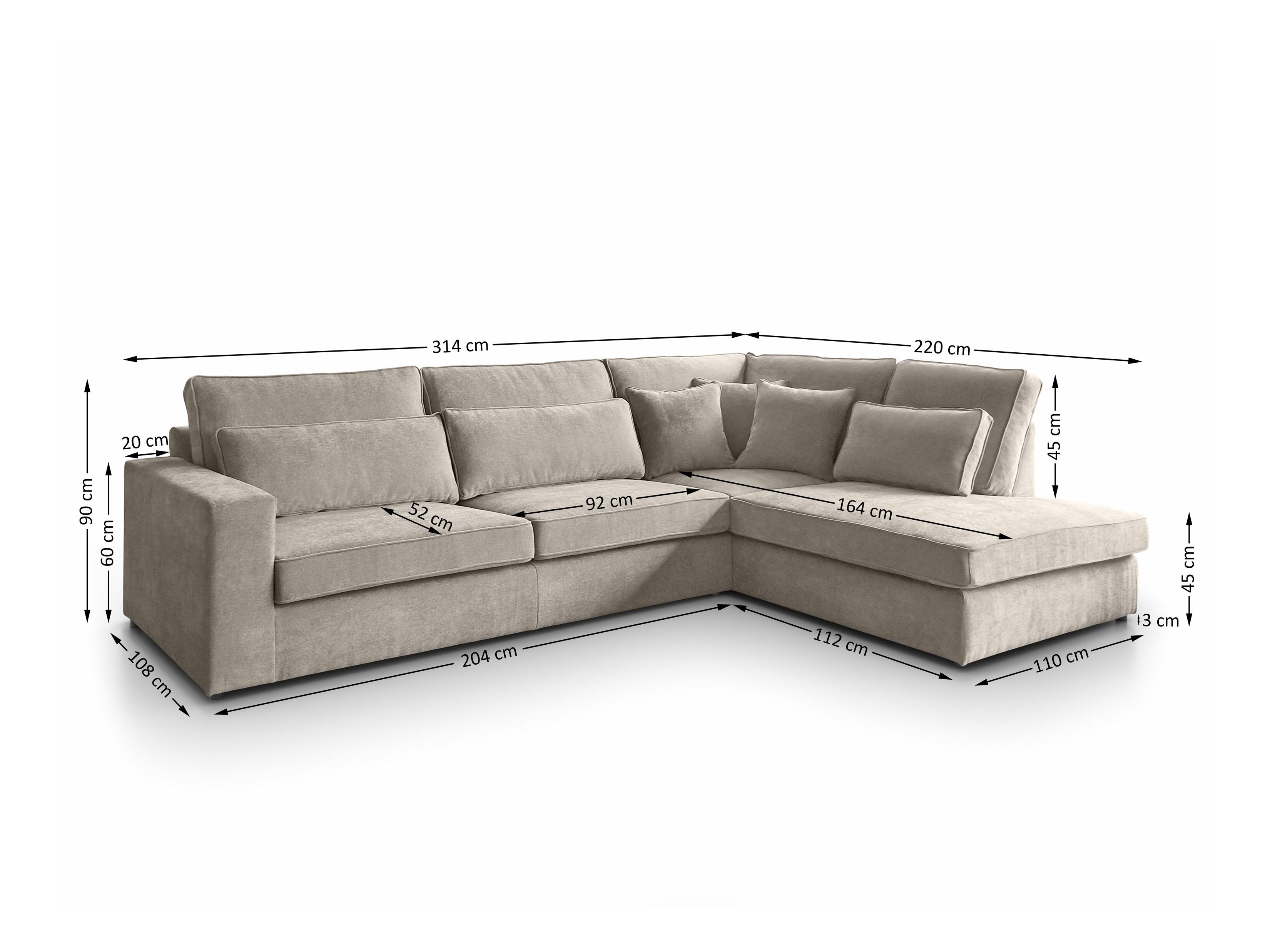 Hjørnesofa Margate 122 (Sereno 682)