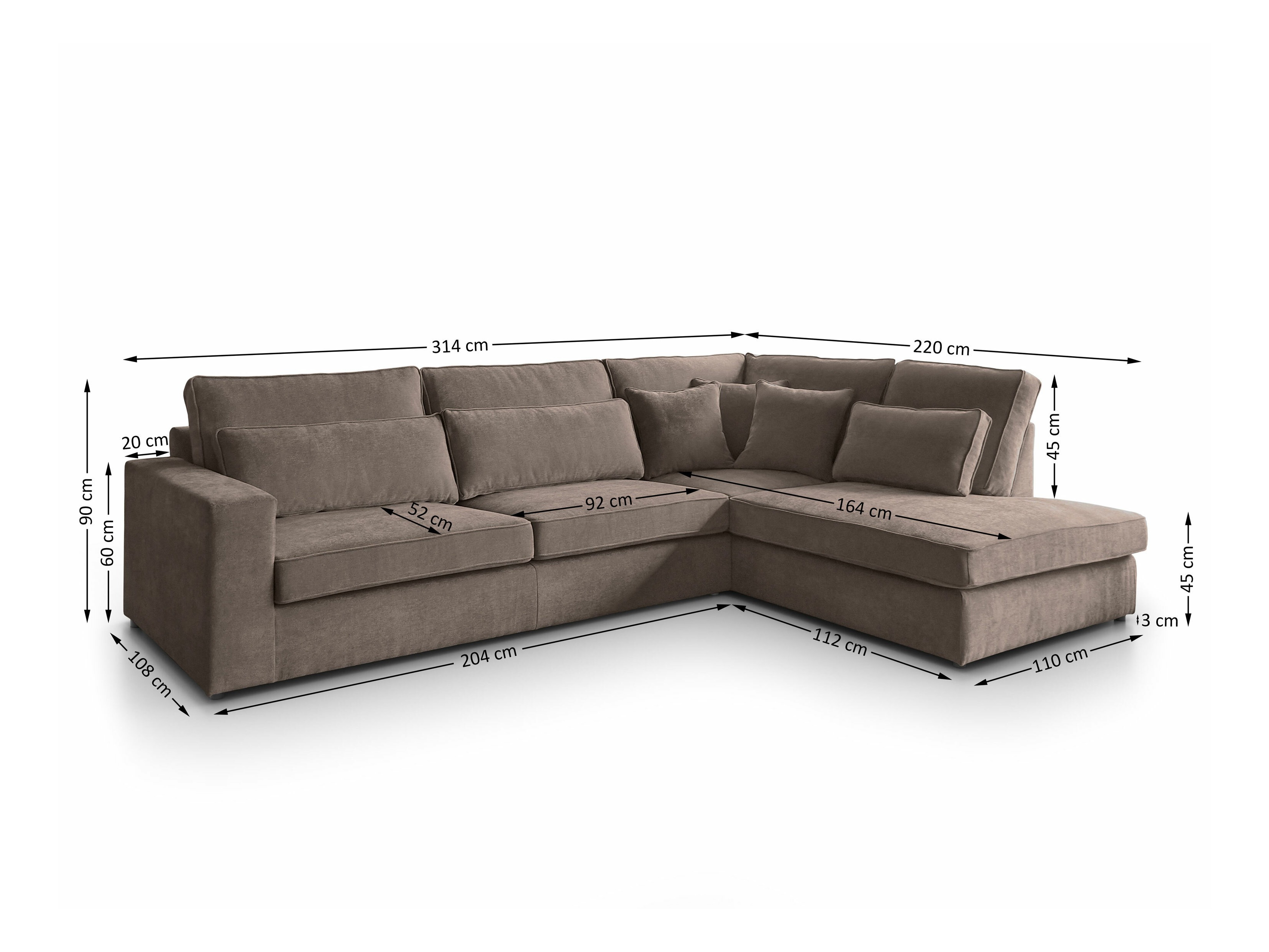 Hjørnesofa Margate 122 (Sereno 684)