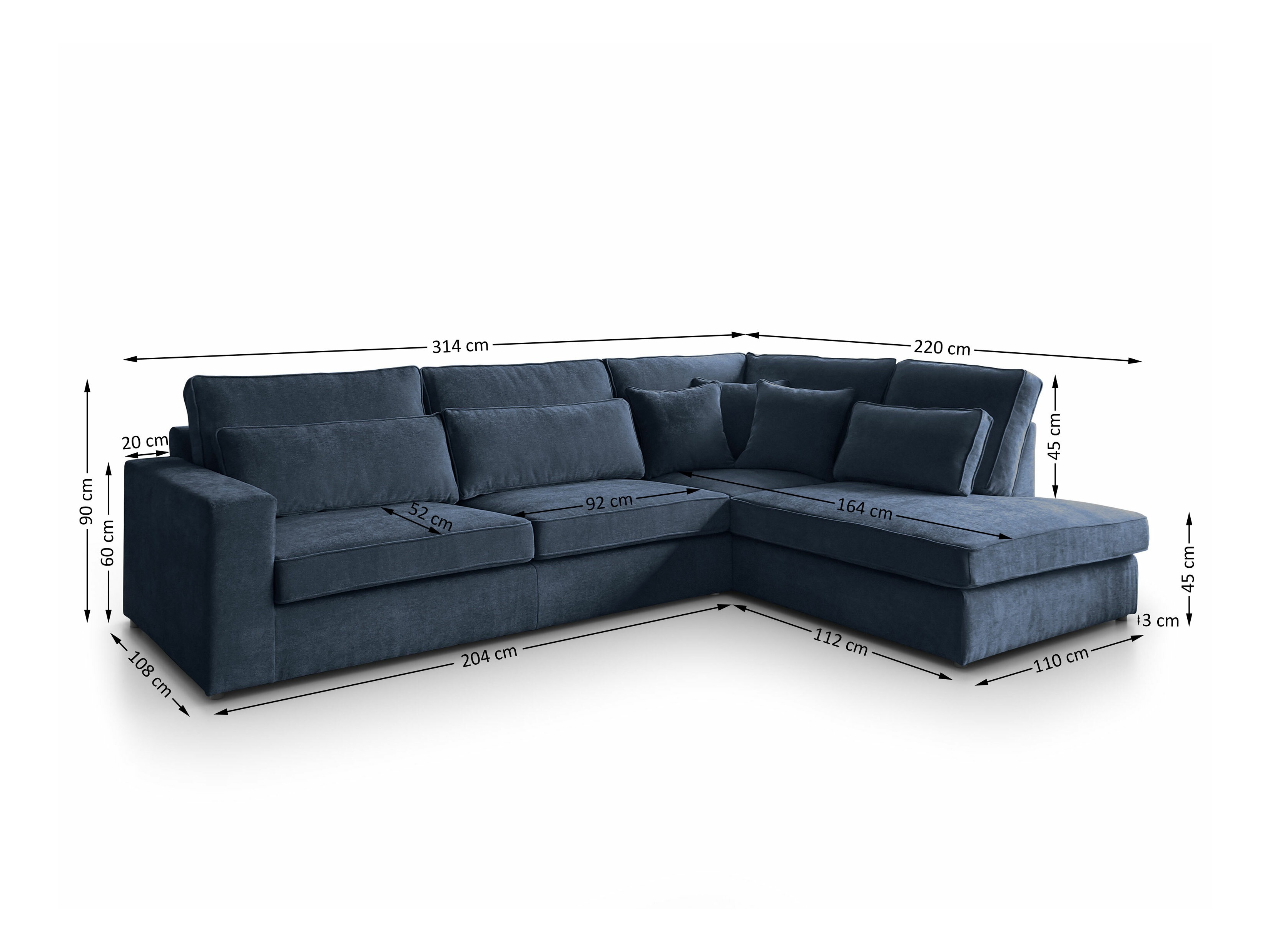 Hjørnesofa Margate 122 (Sereno 691)