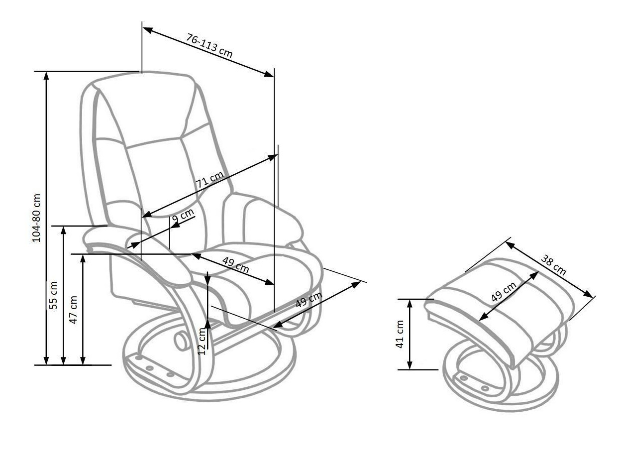 Hvilestol Houston 573 (Sort)