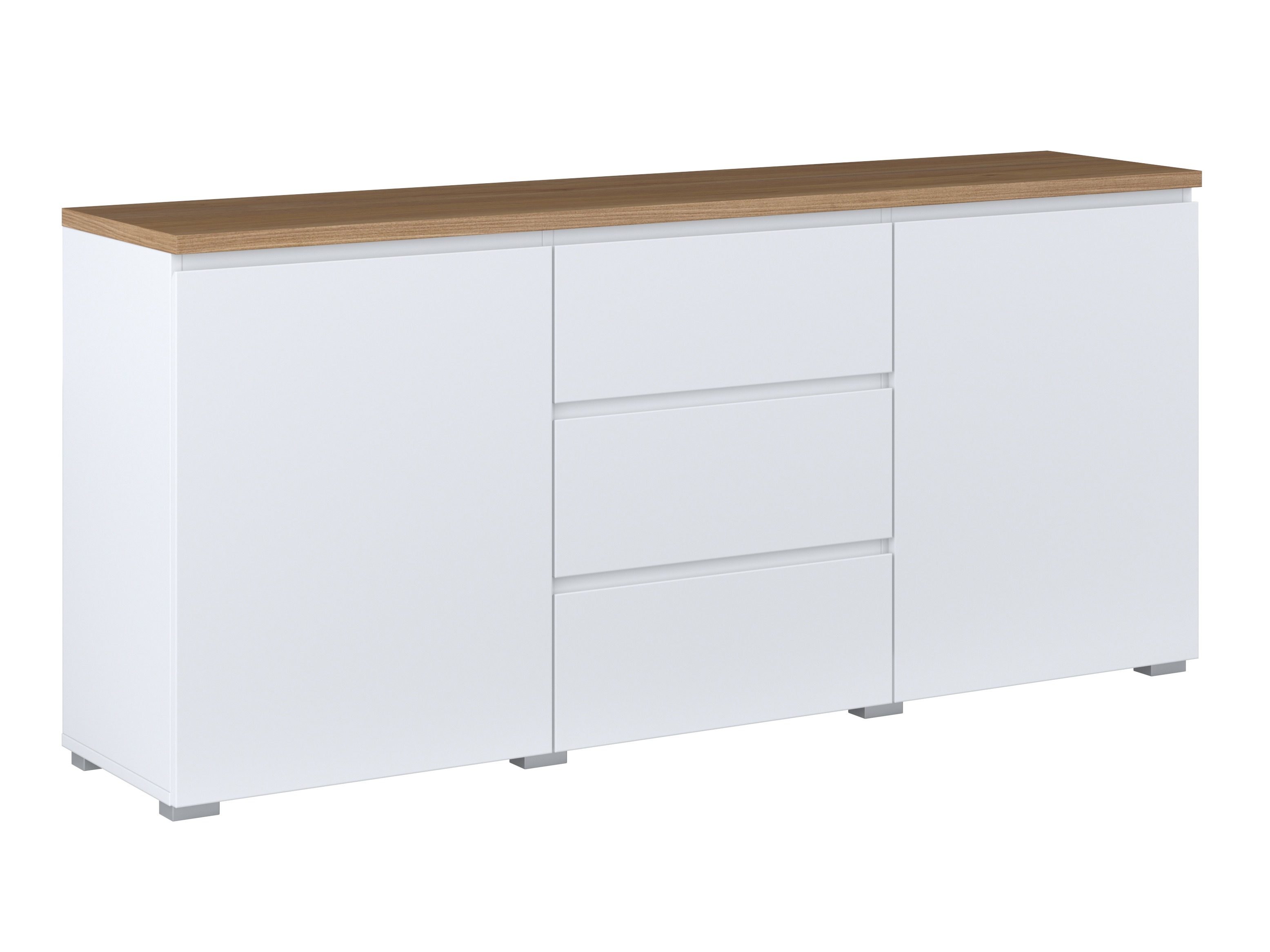 Kommode Baletu 106 (Hvid + Egetræ)
